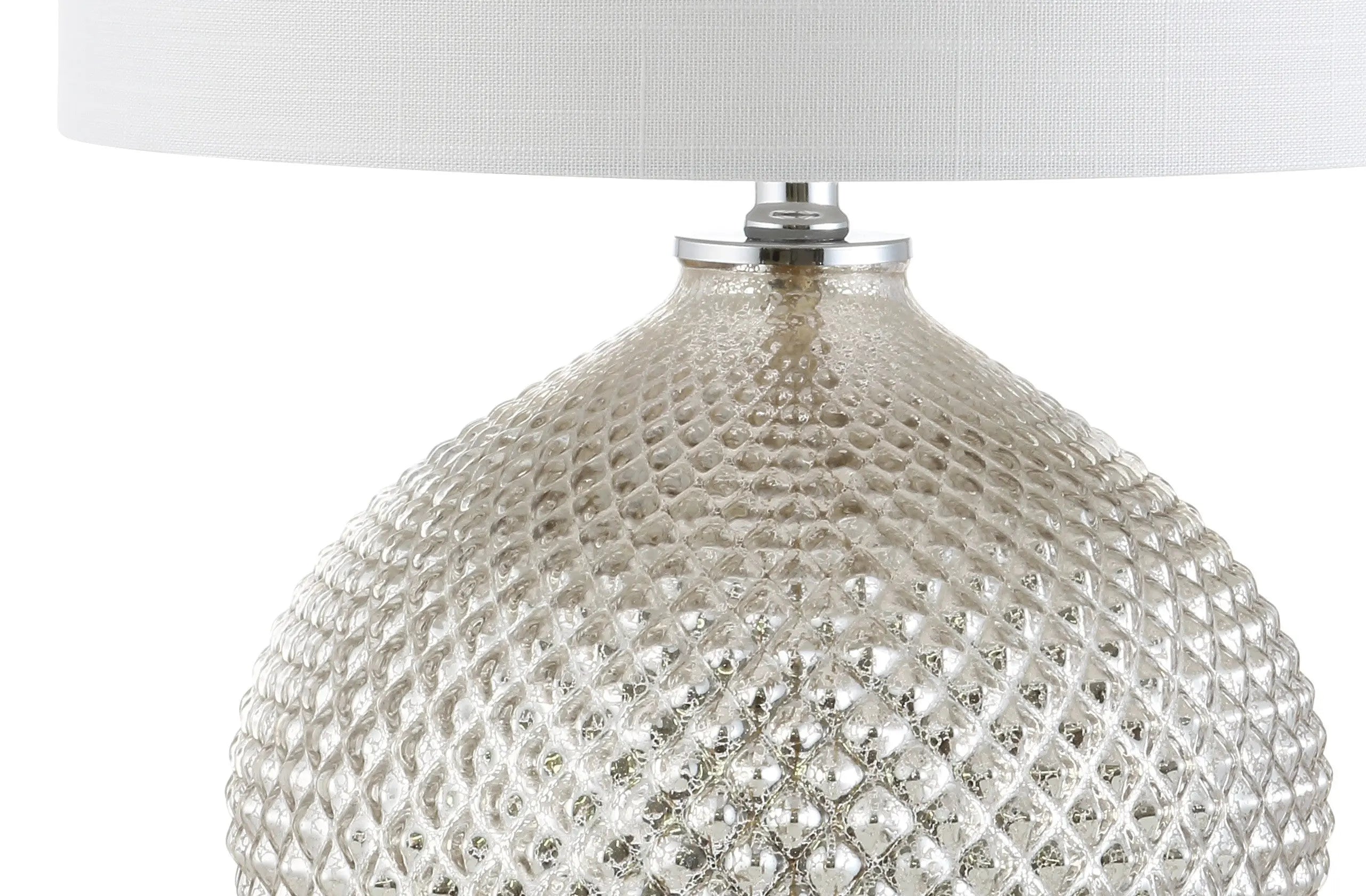 23" Silver Round Table Lamp With Drum Shade Homeroots Lighting