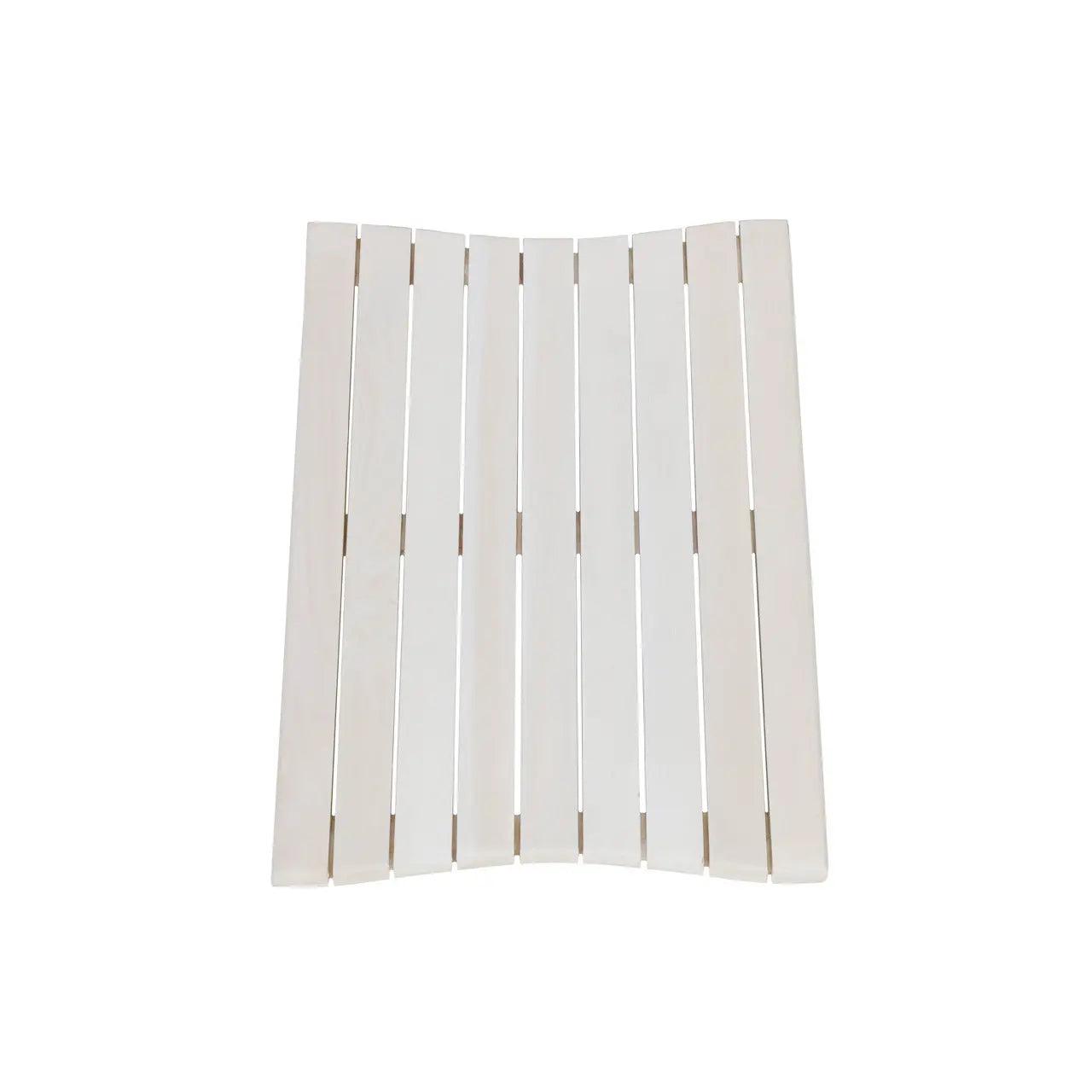 23" White Teak Slat Non Slip Bath Mat Homeroots Bed & Bath