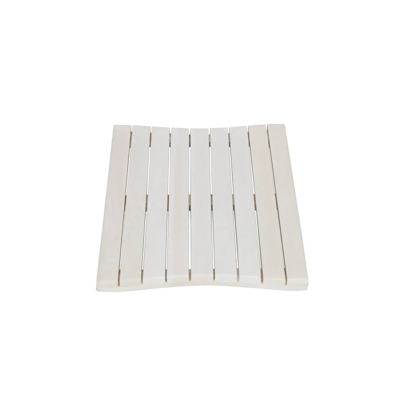 23" White Teak Slat Non Slip Bath Mat Homeroots Bed & Bath