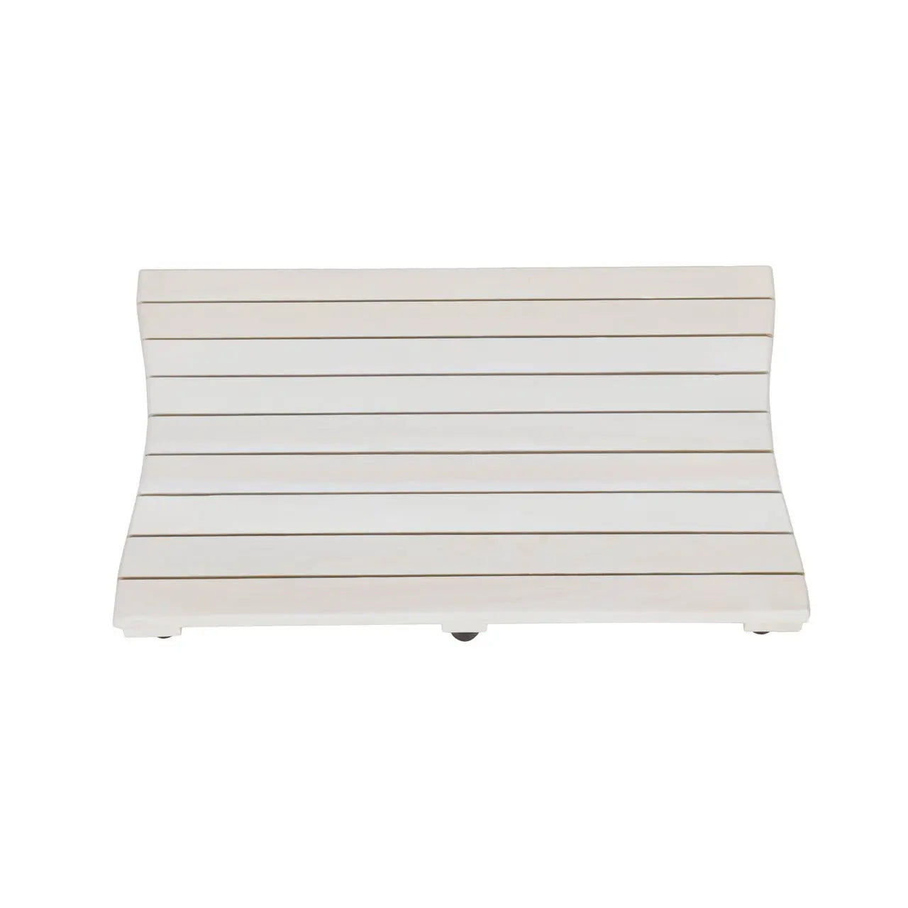 23" White Teak Slat Non Slip Bath Mat Homeroots Bed & Bath