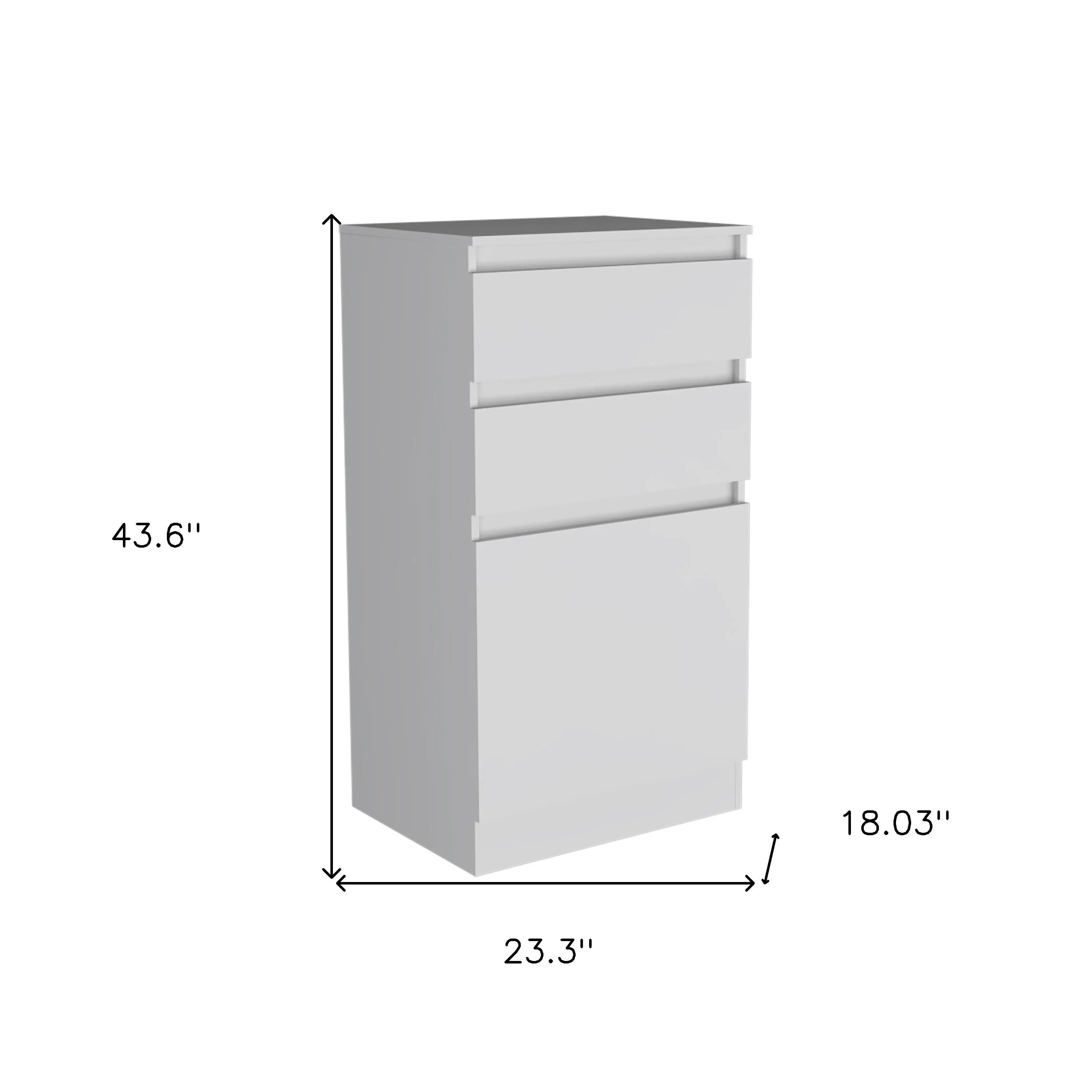 23" White Two Drawer Standard Chest Homeroots Bed & Bath
