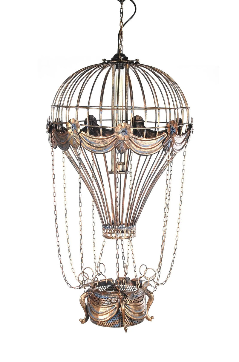 23" x 23" x 41" Vintage Hot Air Balloon Pendant Homeroots Lighting