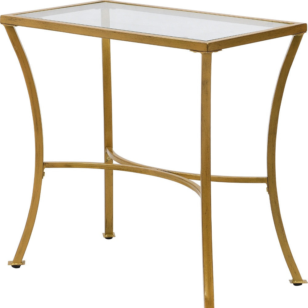 24" Antique Nickel Metal Round End Table Homeroots Living Room