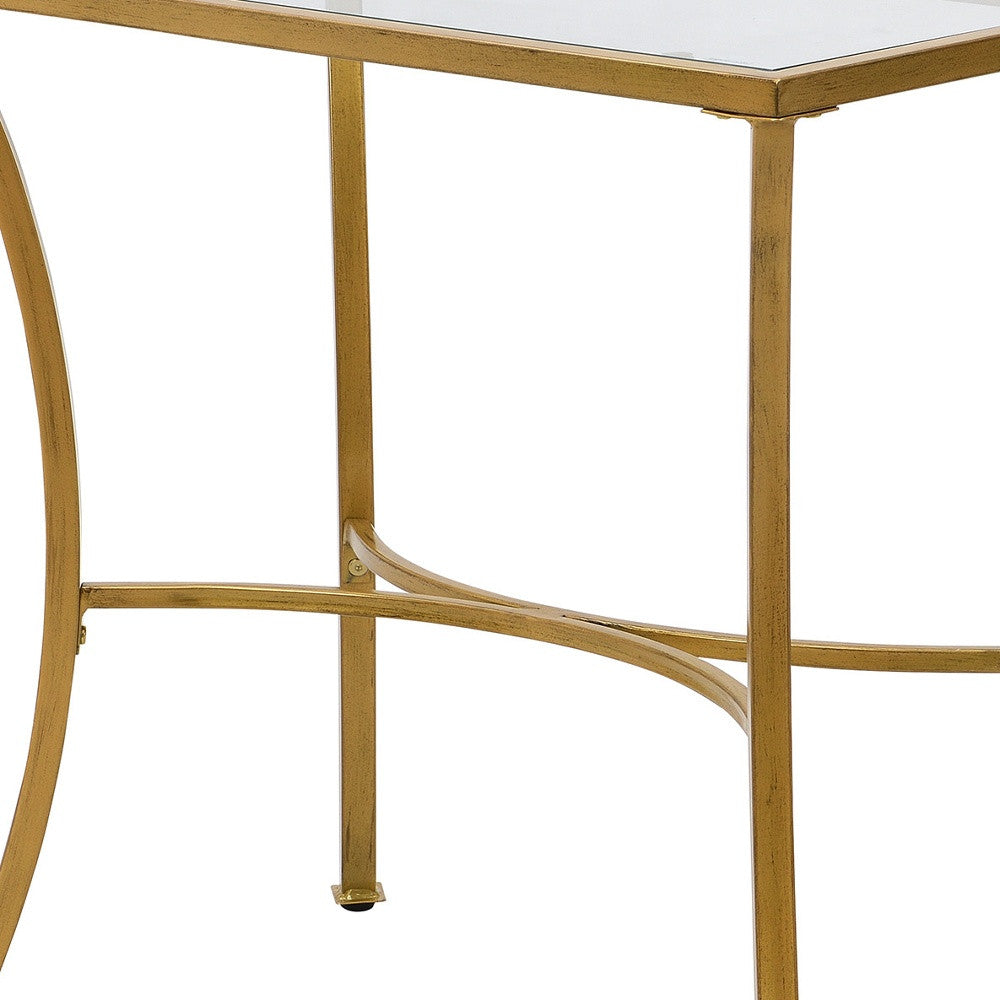 24" Antique Nickel Metal Round End Table Homeroots Living Room