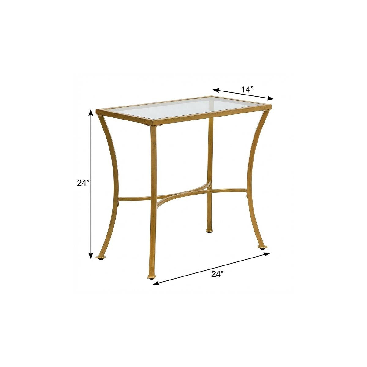 24" Antique Nickel Metal Round End Table Homeroots Living Room