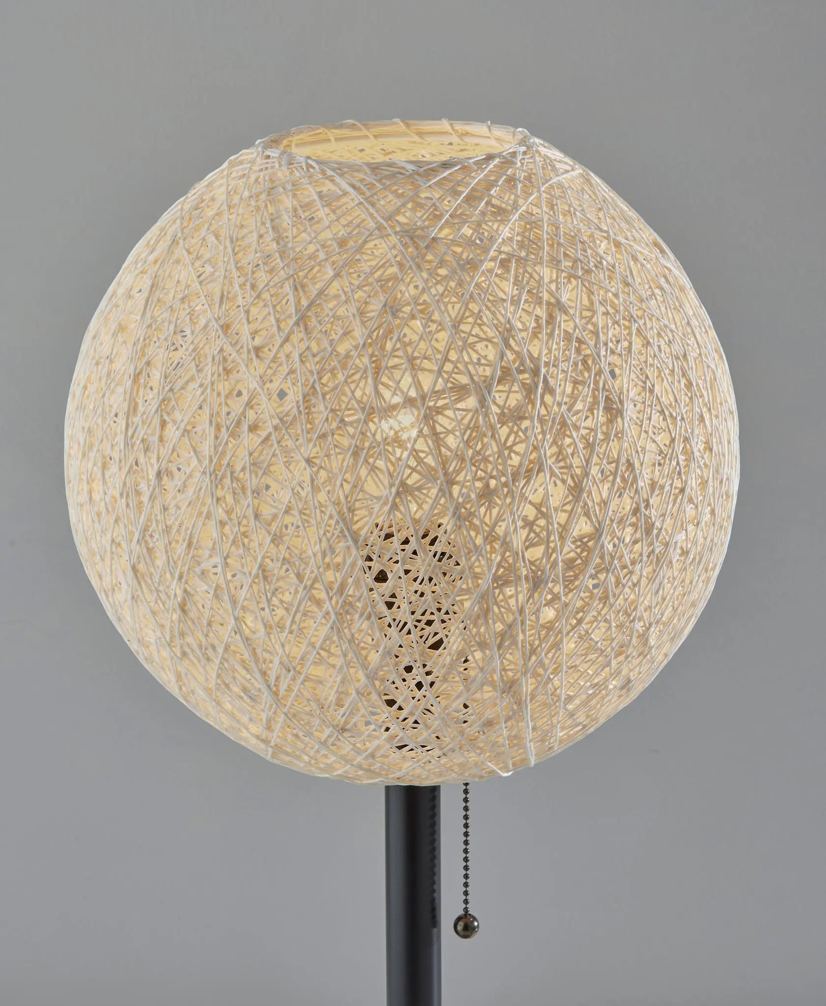 24" Antiqued Bronze Metal Candlestick Table Lamp With Off White Globe Shade - GreatEagleInc