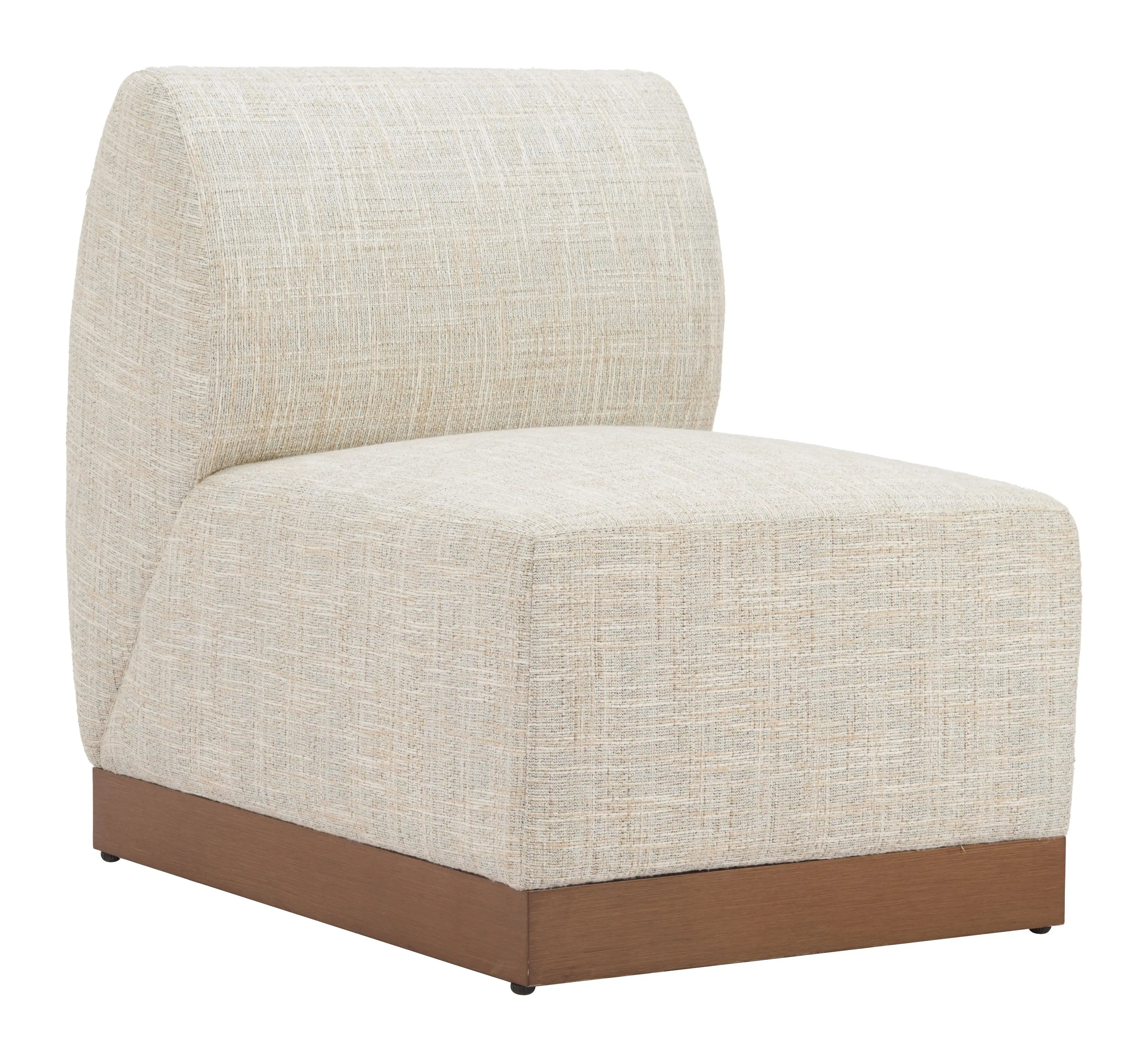 24" Beige Aluminum Outdoor Accent Chair Homeroots Outdoor