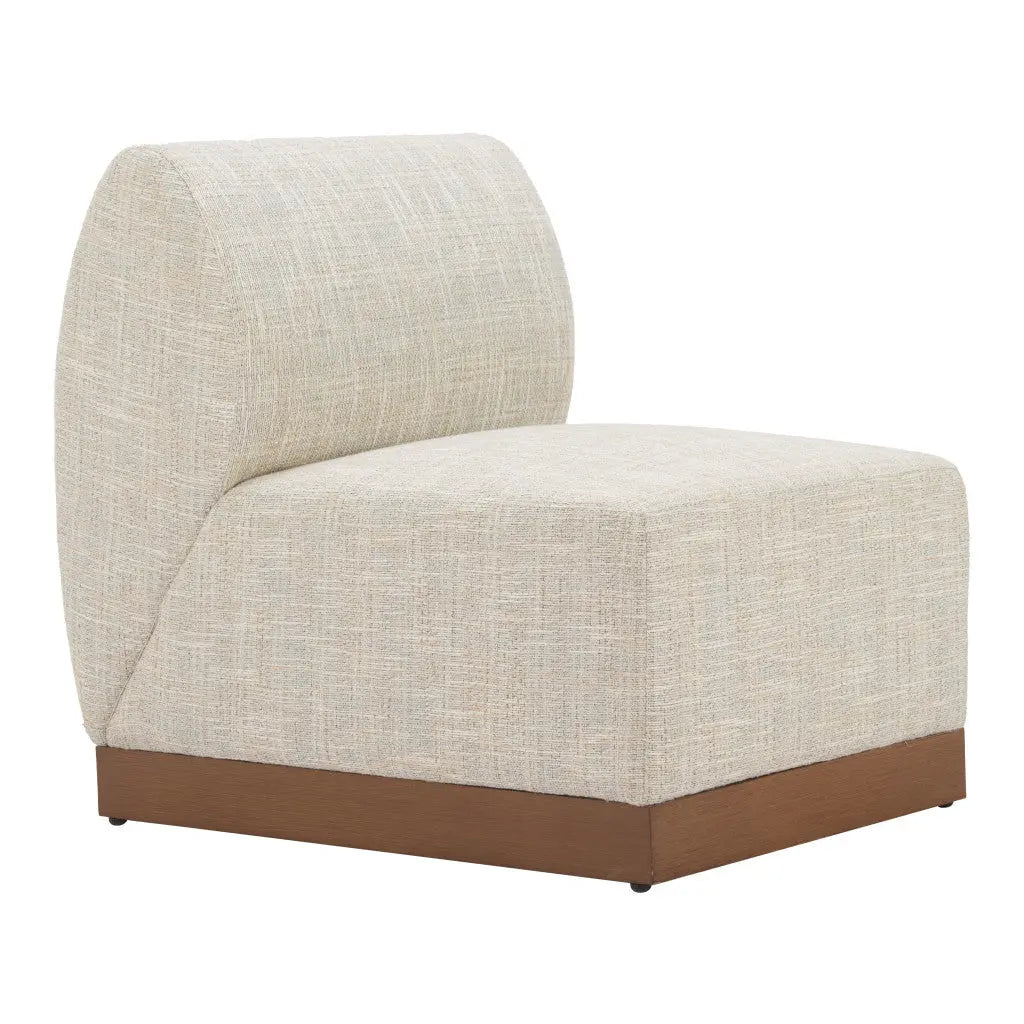 24" Beige Aluminum Outdoor Accent Chair Homeroots Outdoor