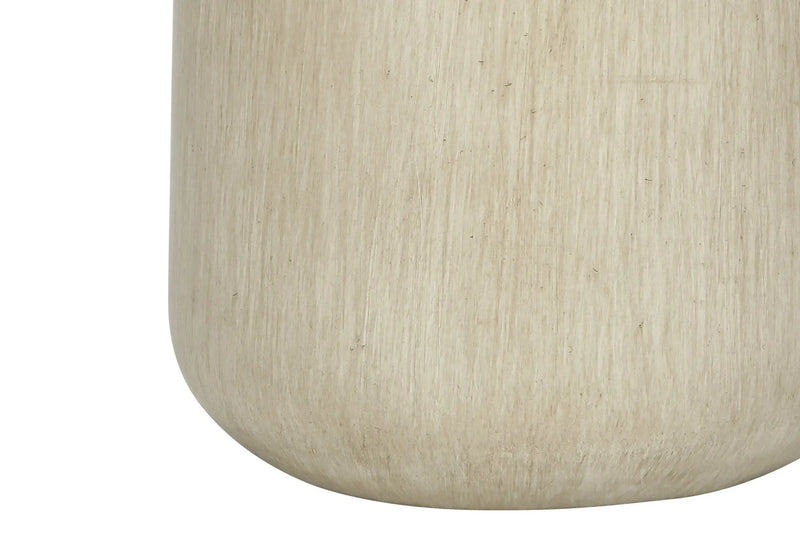 24" Beige Concrete Urn Table Lamp With Ivory Drum Shade Homeroots Lighting