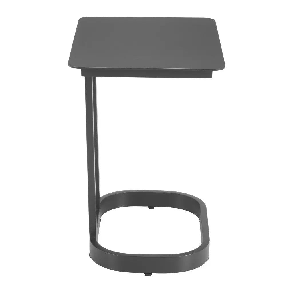 24" Black Aluminum Pedestal End Table Homeroots Living Room