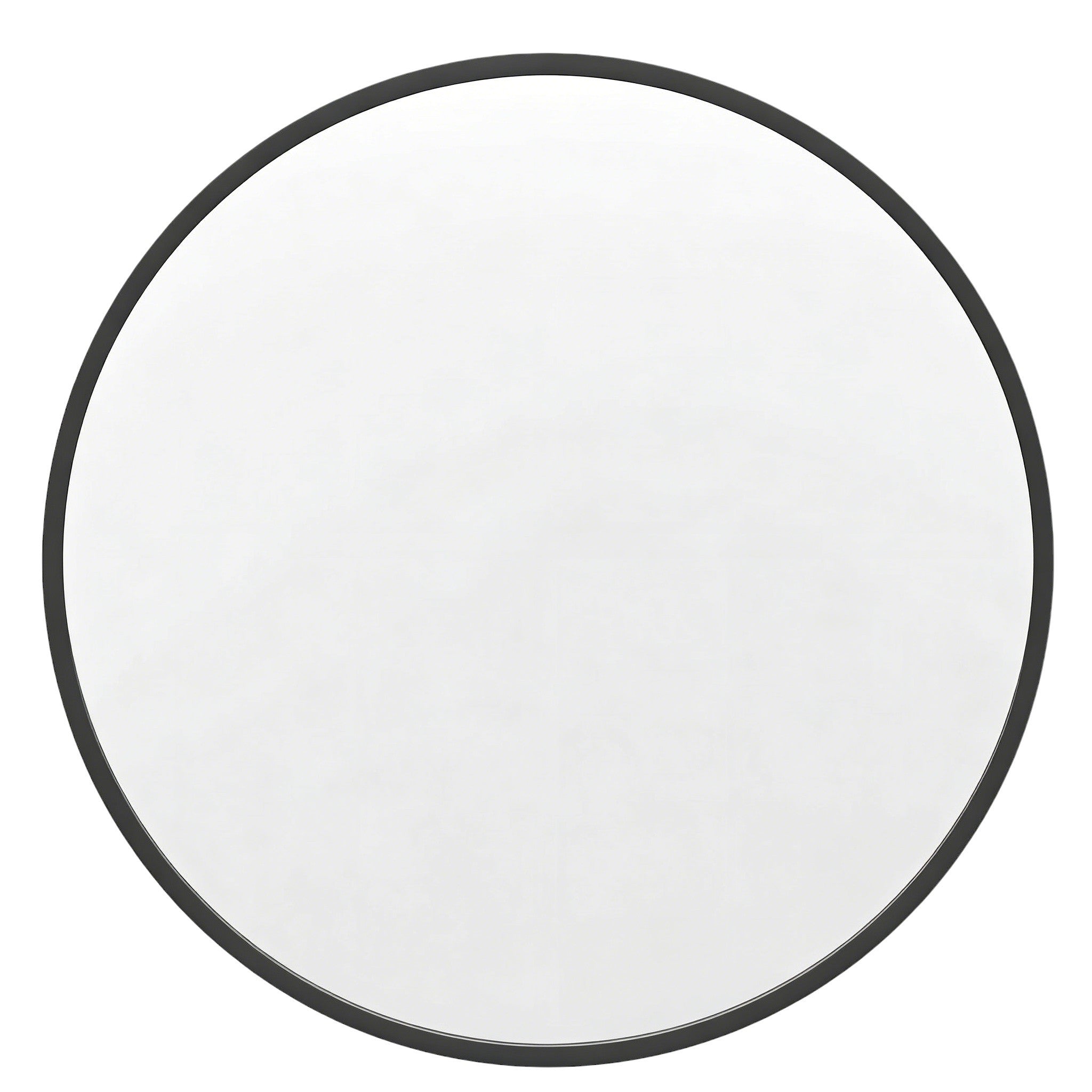 24" Black Aluminum Round Framed Accent Mirror Homeroots Bed & Bath