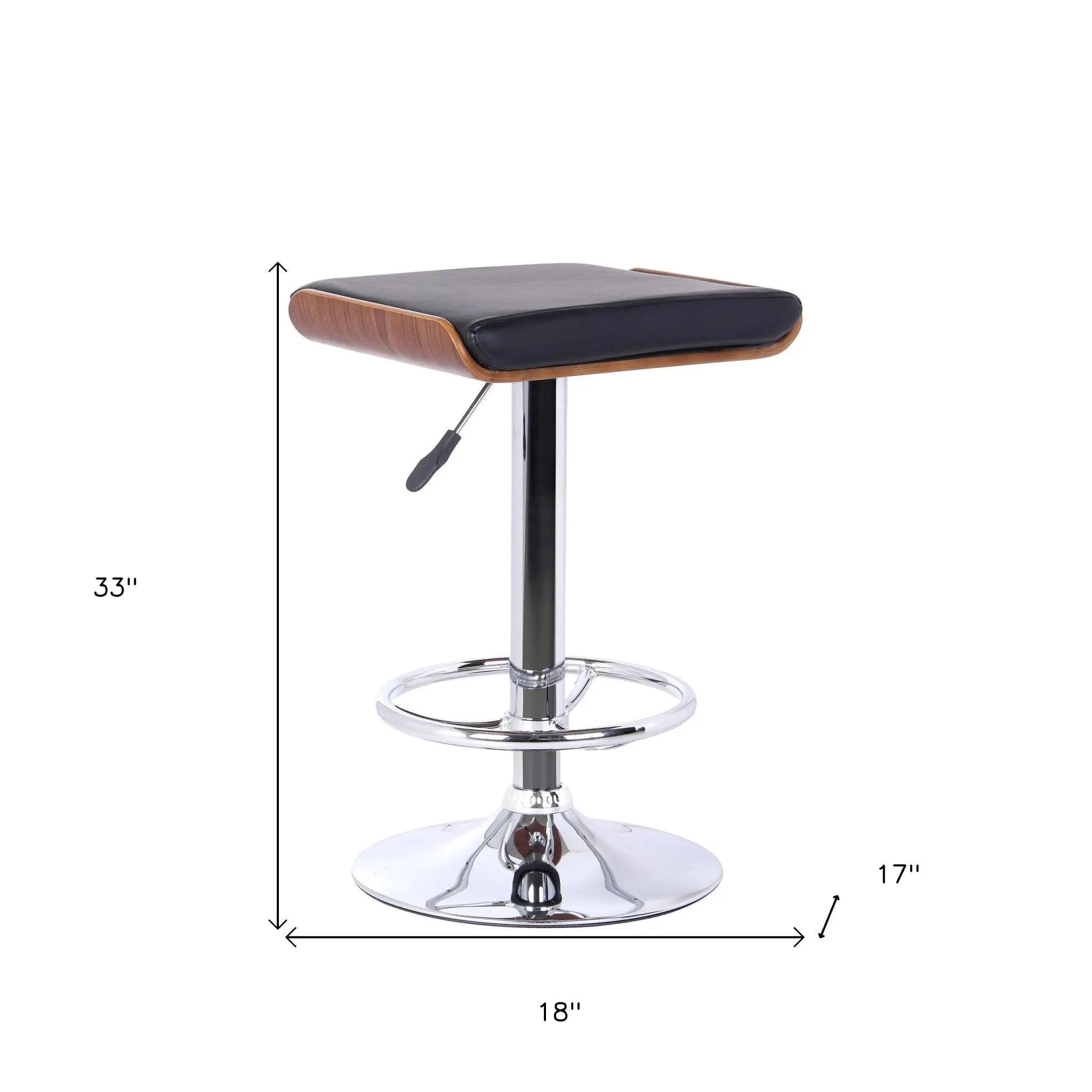 24" Black And Silver Iron Backless Adjustable Height Bar Chair Homeroots Living Room