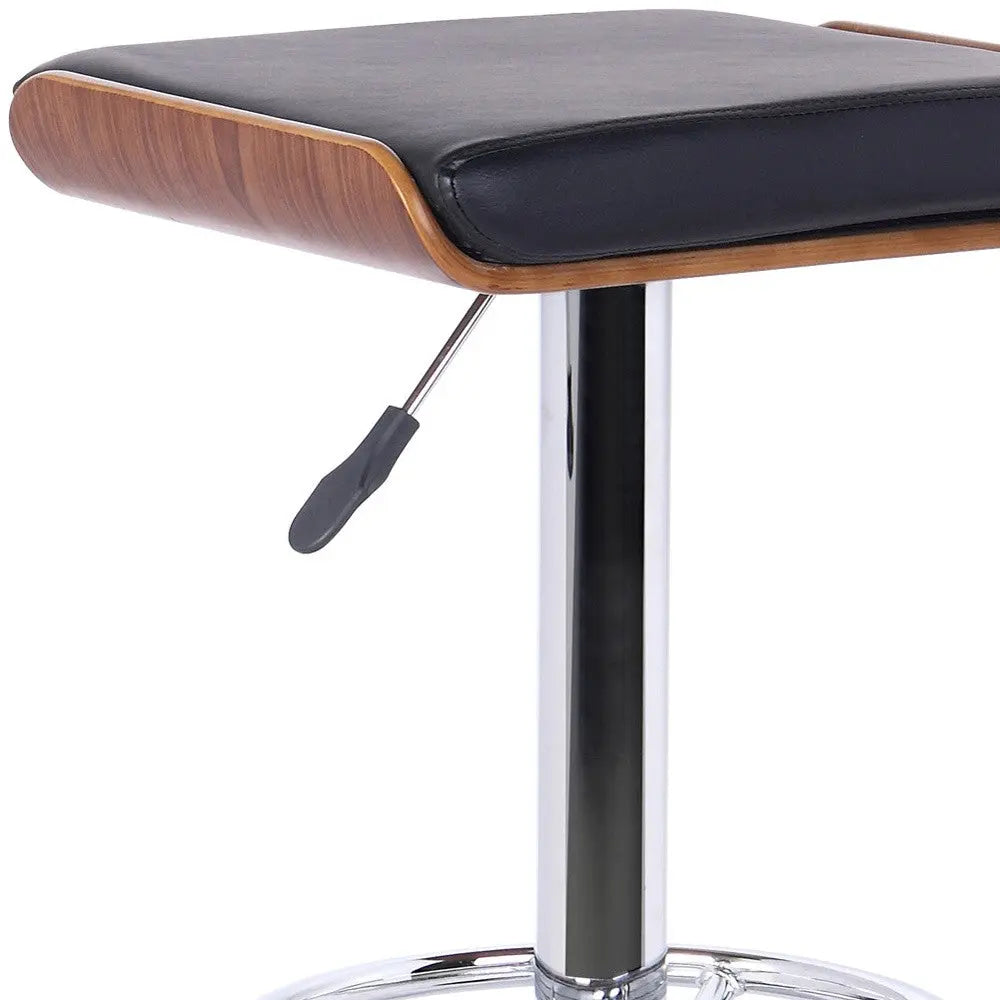 24" Black And Silver Iron Backless Adjustable Height Bar Chair Homeroots Living Room