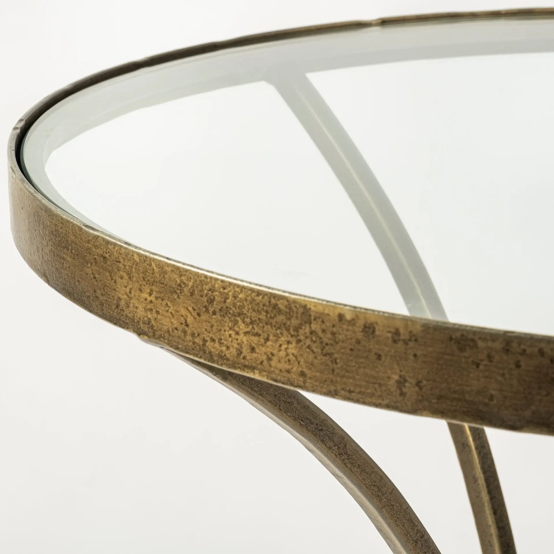 24" Black And White Glass Round End Table - GreatEagleInc