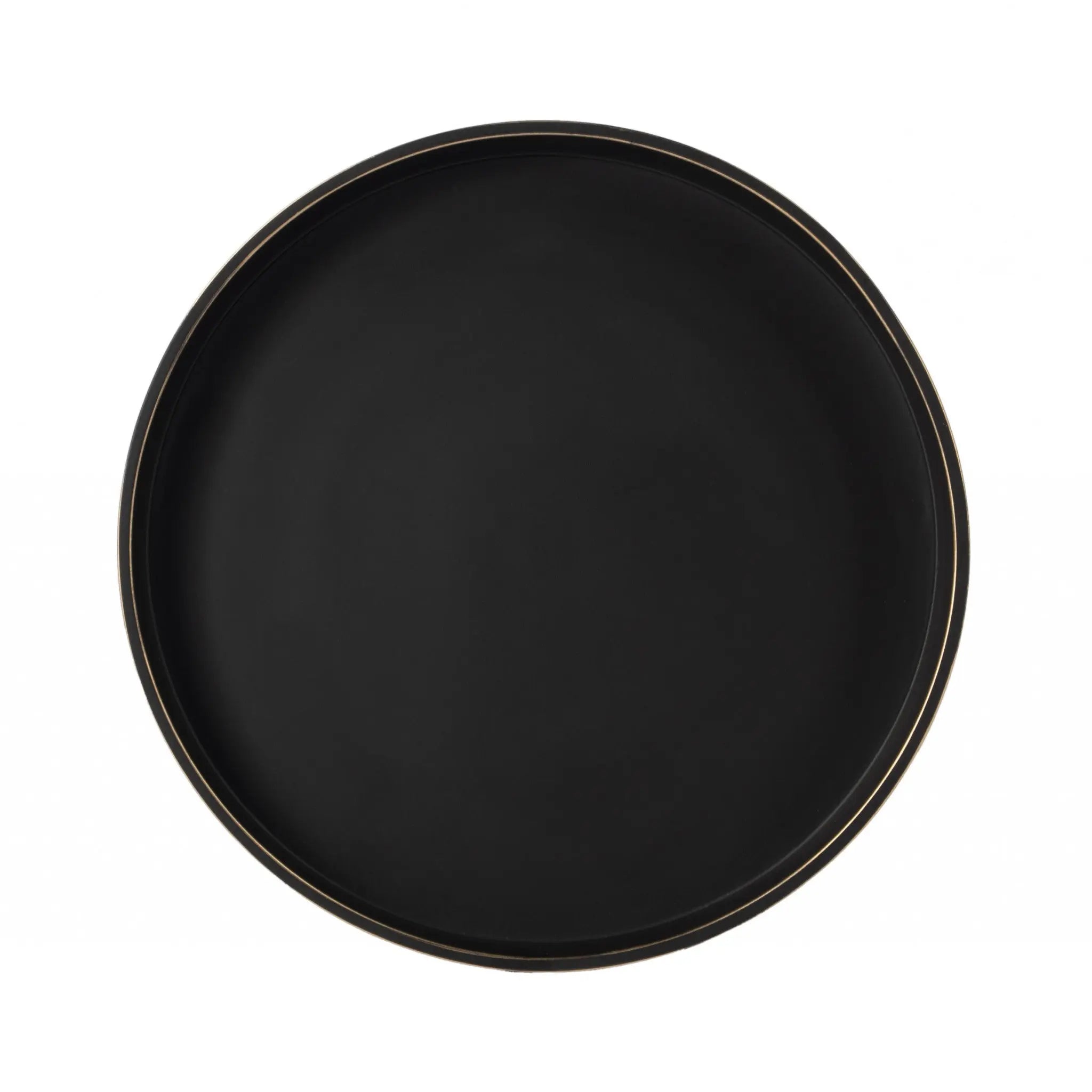 24" Black Distressed Aluminum Round End Table Homeroots Living Room