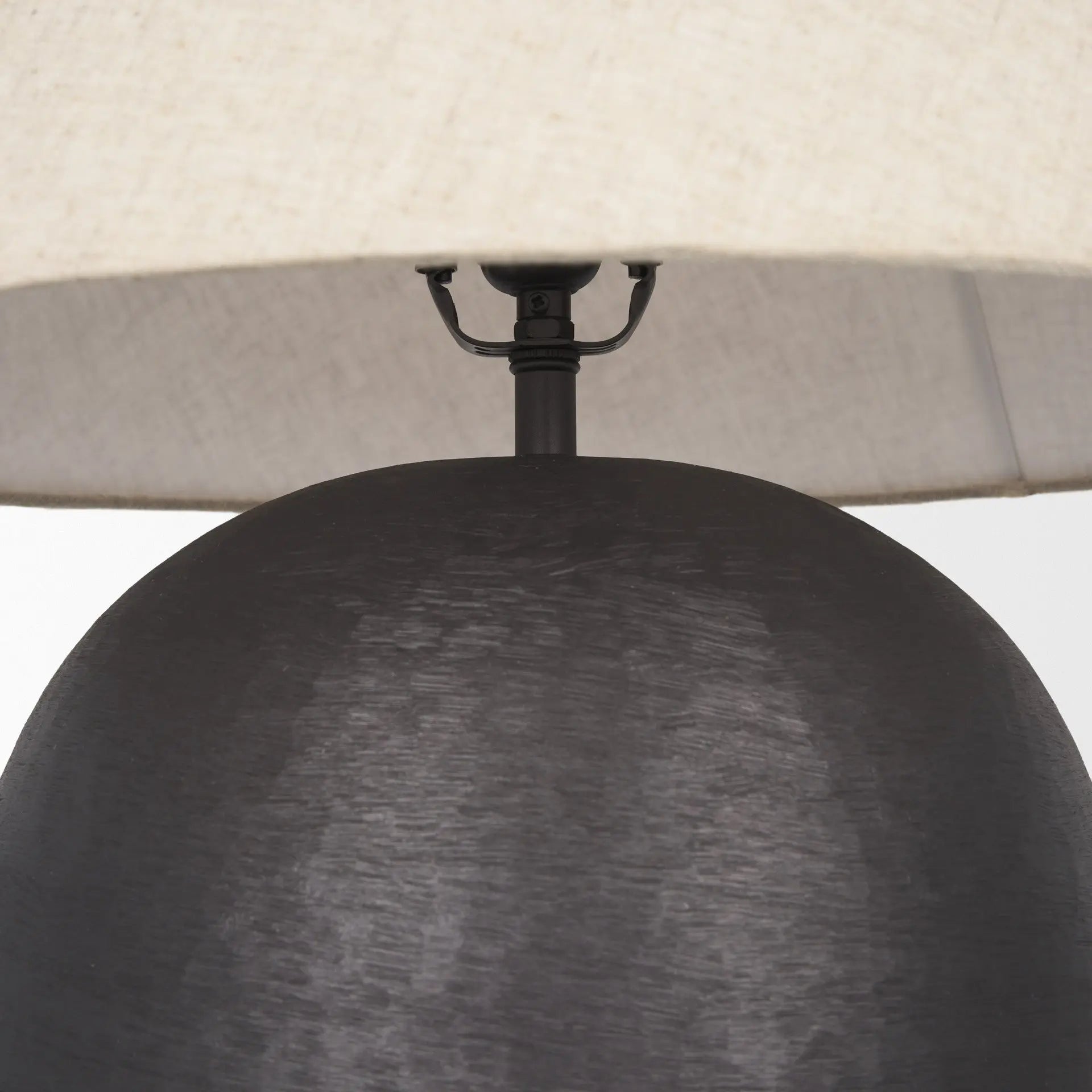 24" Black Round Bedside Lamp With Empire Shade Homeroots Lighting