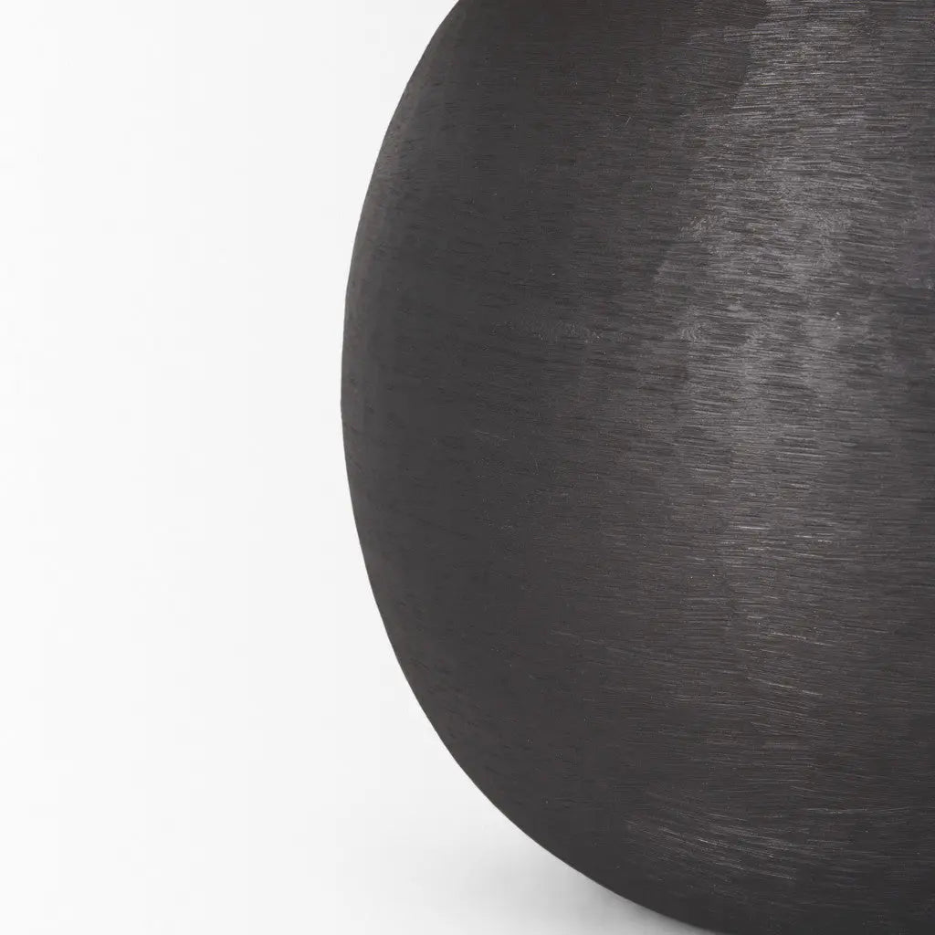 24" Black Round Bedside Lamp With Empire Shade Homeroots Lighting