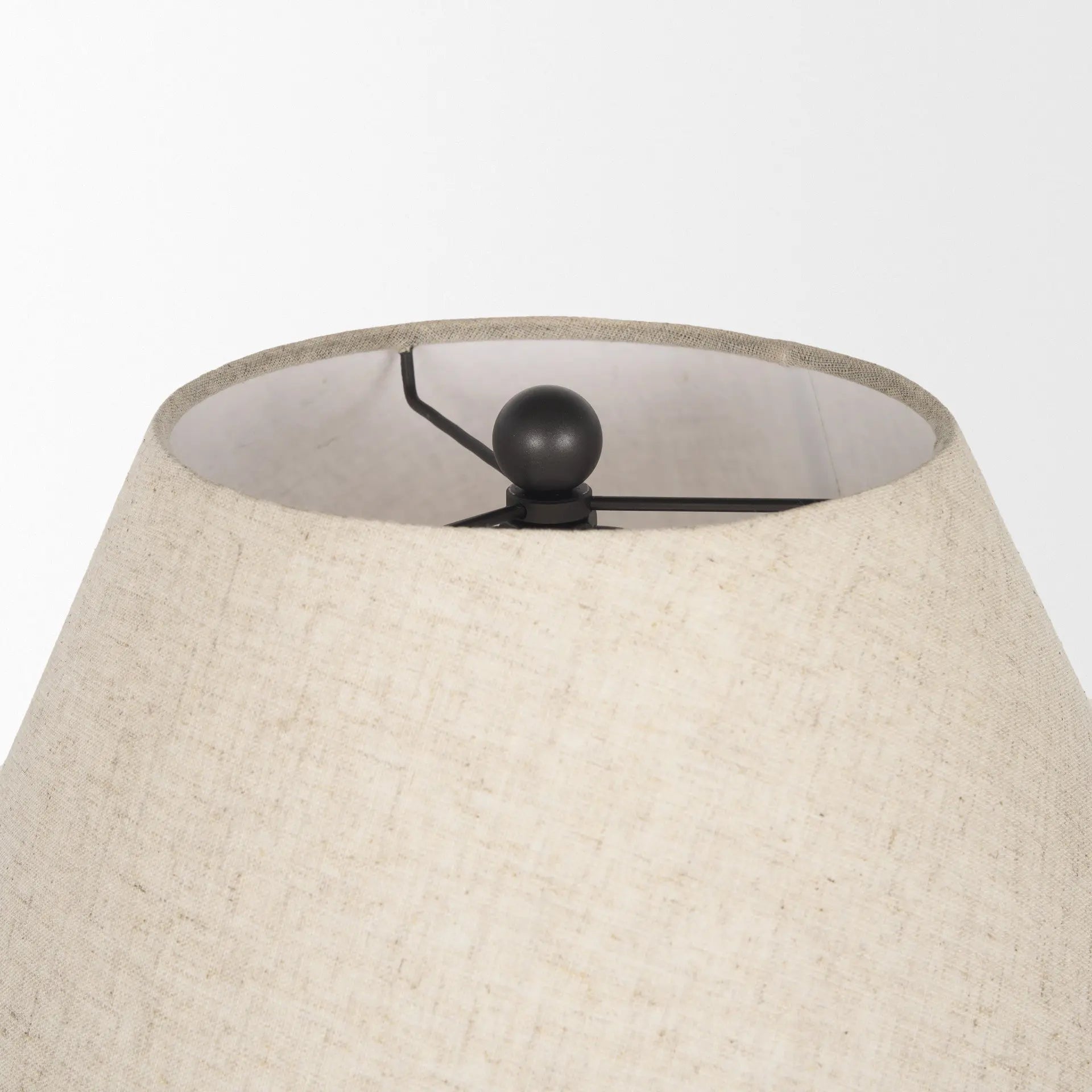24" Black Round Bedside Lamp With Empire Shade Homeroots Lighting