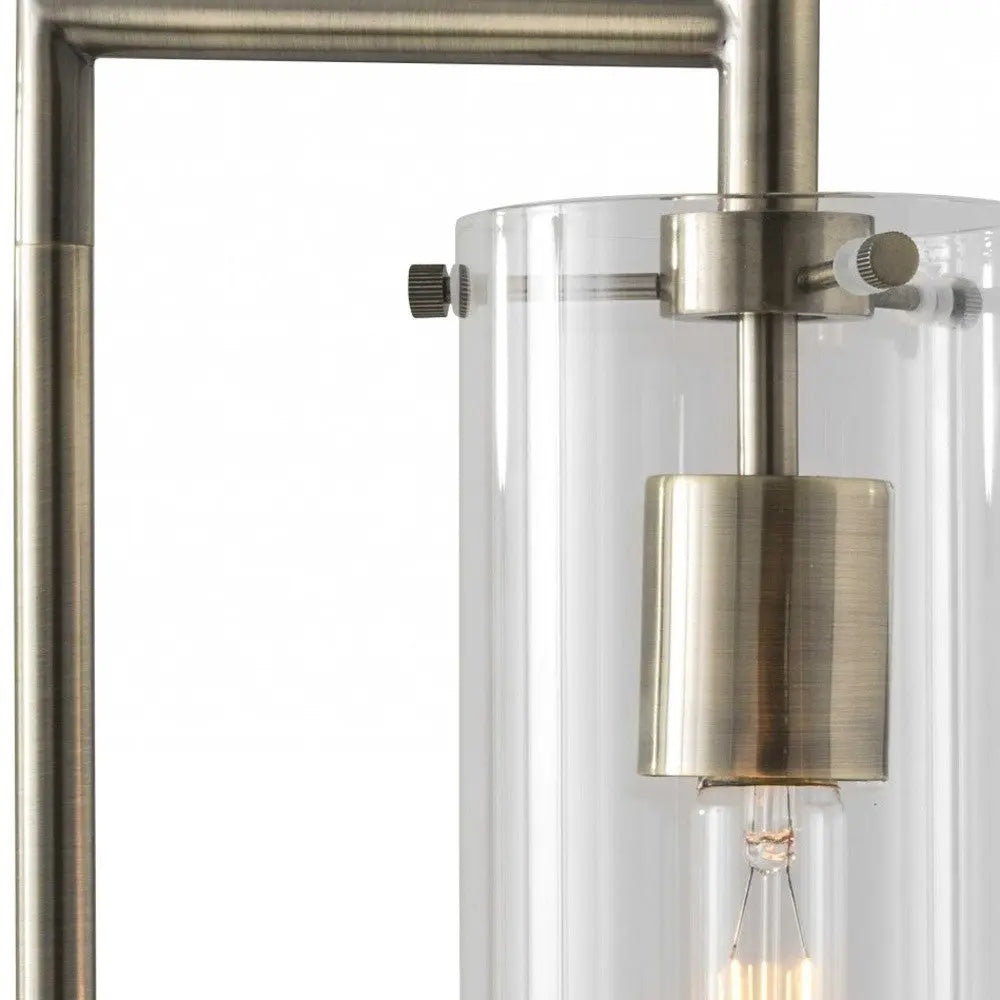 24" Brass Novelty With Clear Cylinder Shade - GreatEagleInc