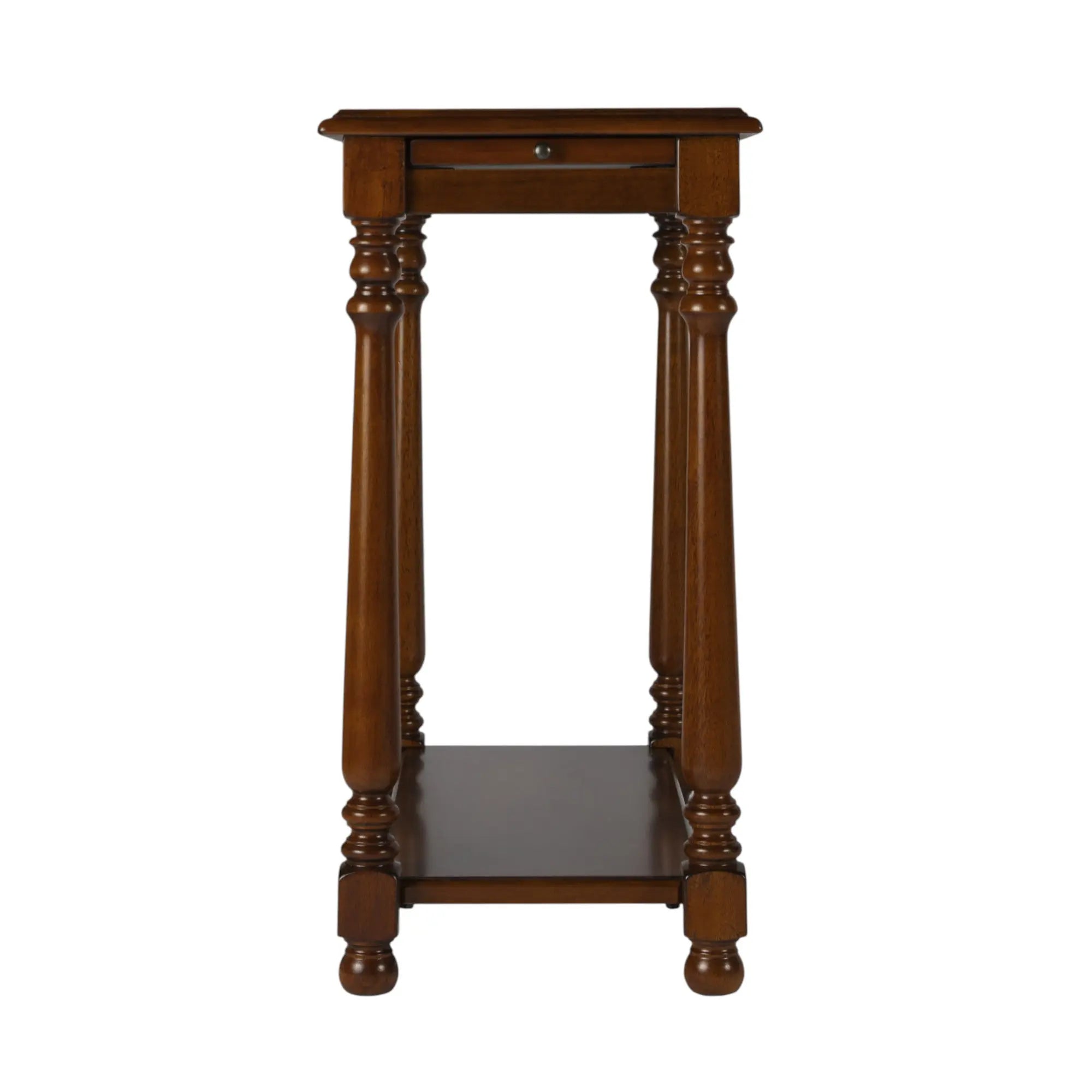 24" Brown End Table With Shelf Homeroots Living Room