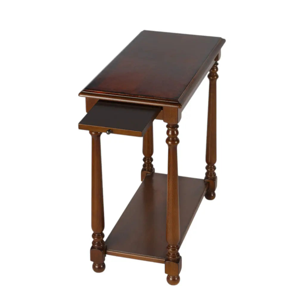 24" Brown End Table With Shelf Homeroots Living Room