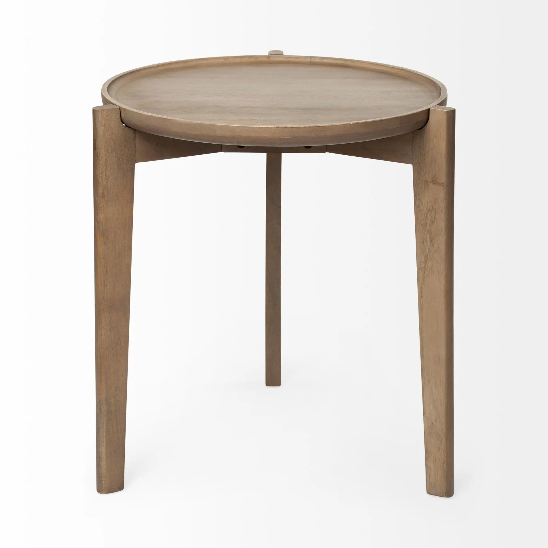 24" Brown Round End Table Homeroots Living Room