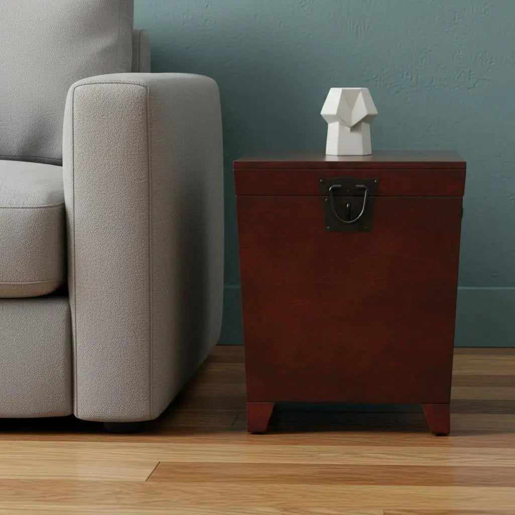 24" Brown Solid Wood And Manufactured Wood Square End Table Homeroots Living Room
