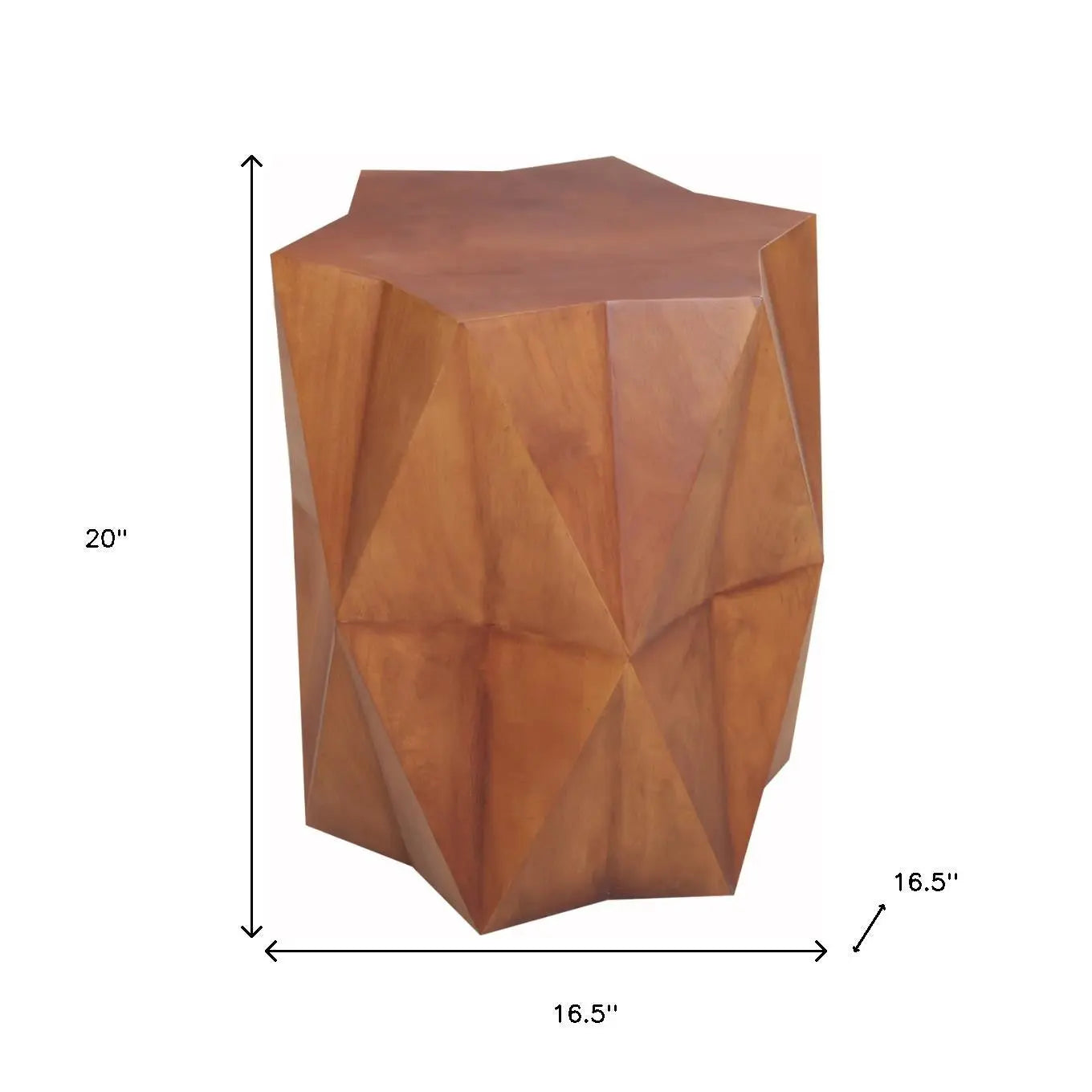 24" Brown Solid Wood End Table Homeroots Living Room