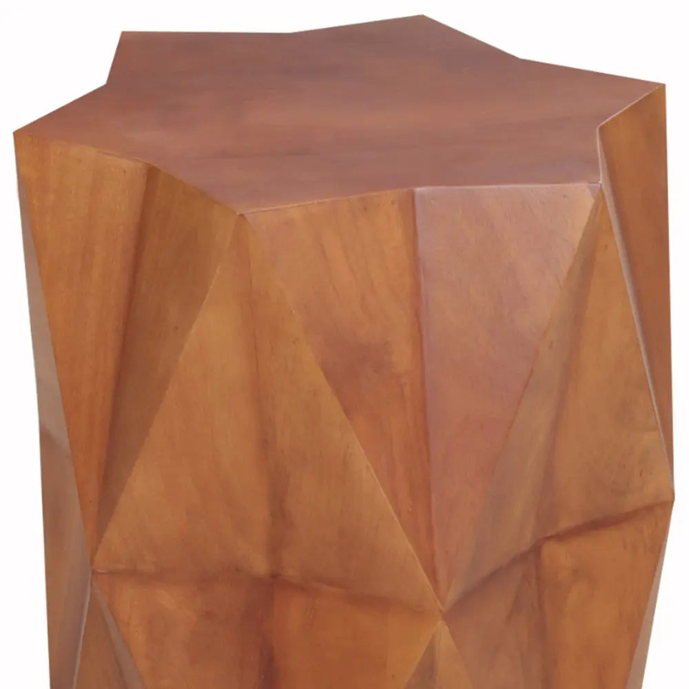 24" Brown Solid Wood End Table Homeroots Living Room