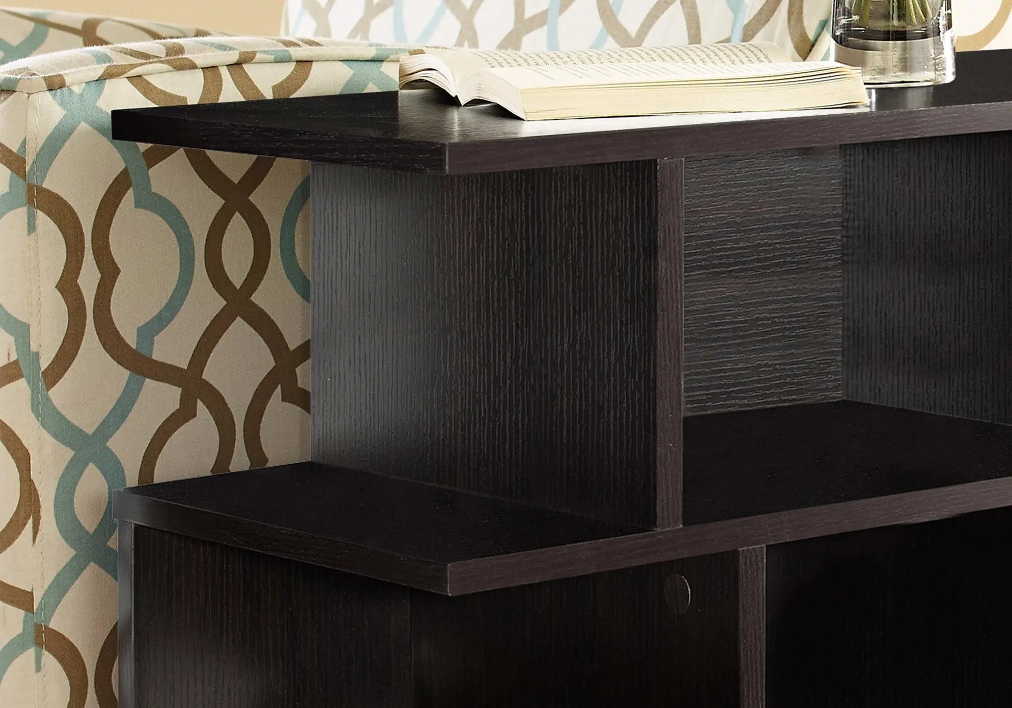 24" Brown Wood End Table With 6 Homeroots Living Room