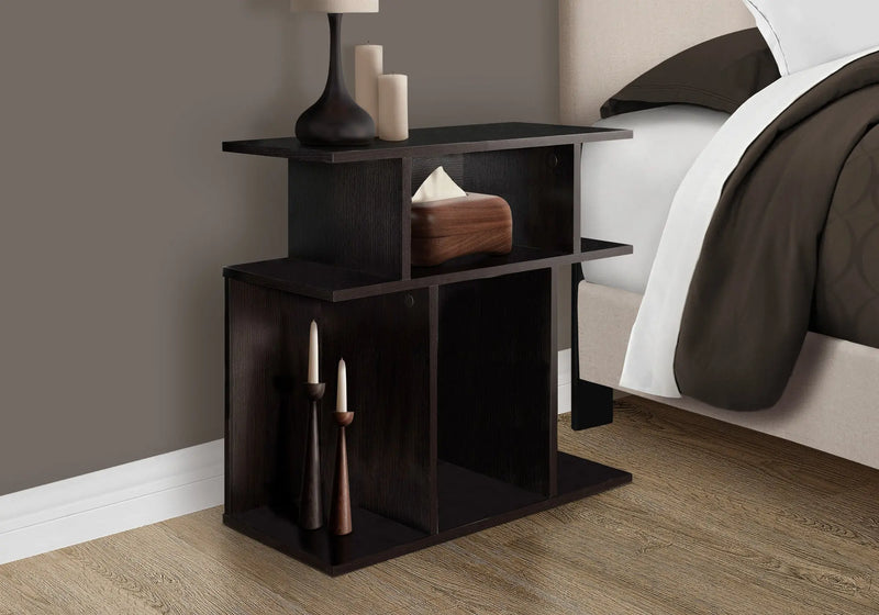 24" Brown Wood End Table With 6 Homeroots Living Room
