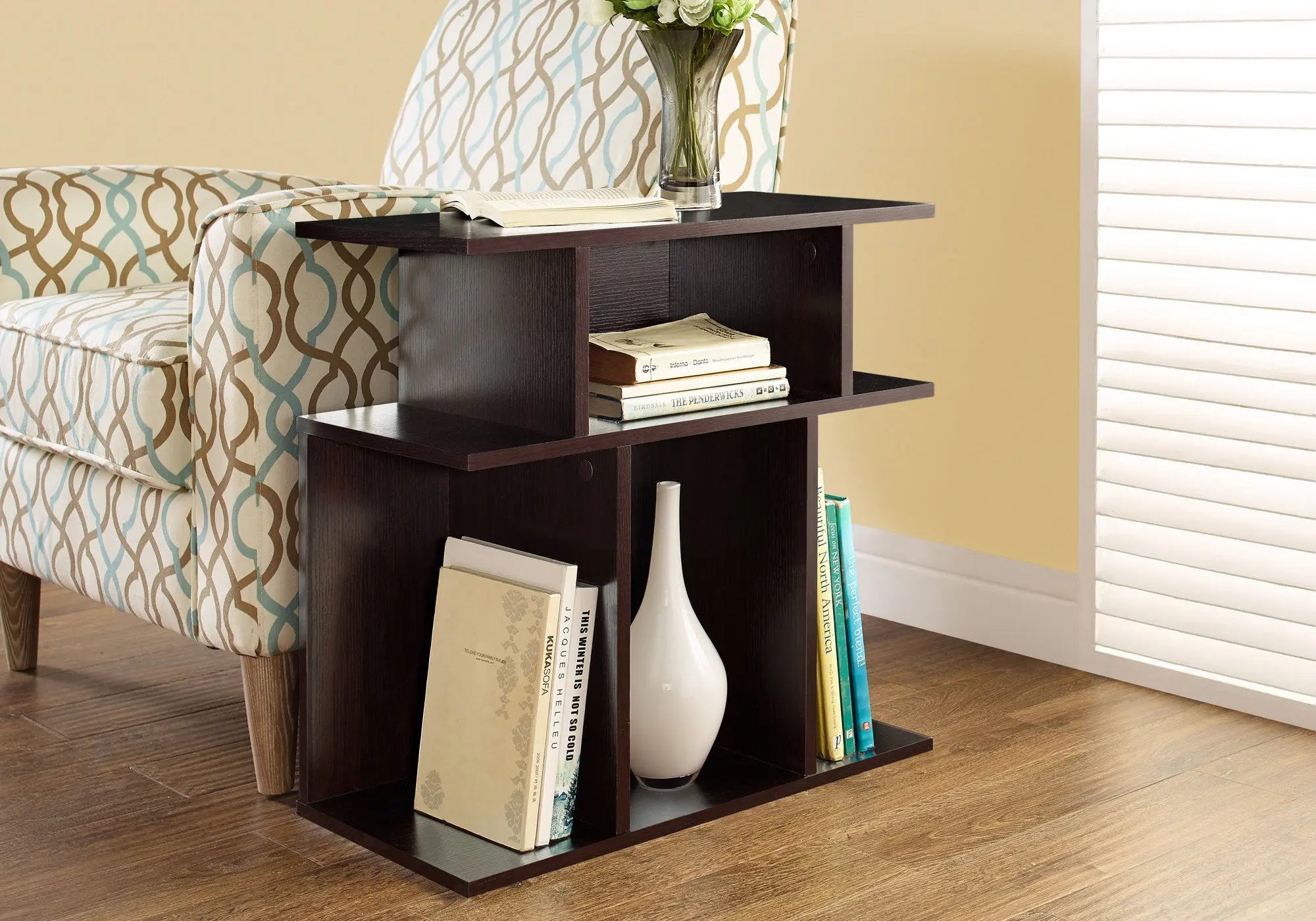 24" Brown Wood End Table With 6 Homeroots Living Room
