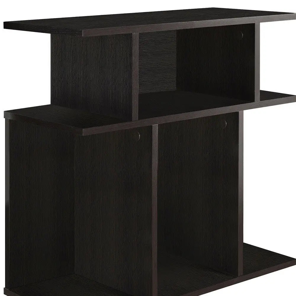 24" Brown Wood End Table With 6 Homeroots Living Room