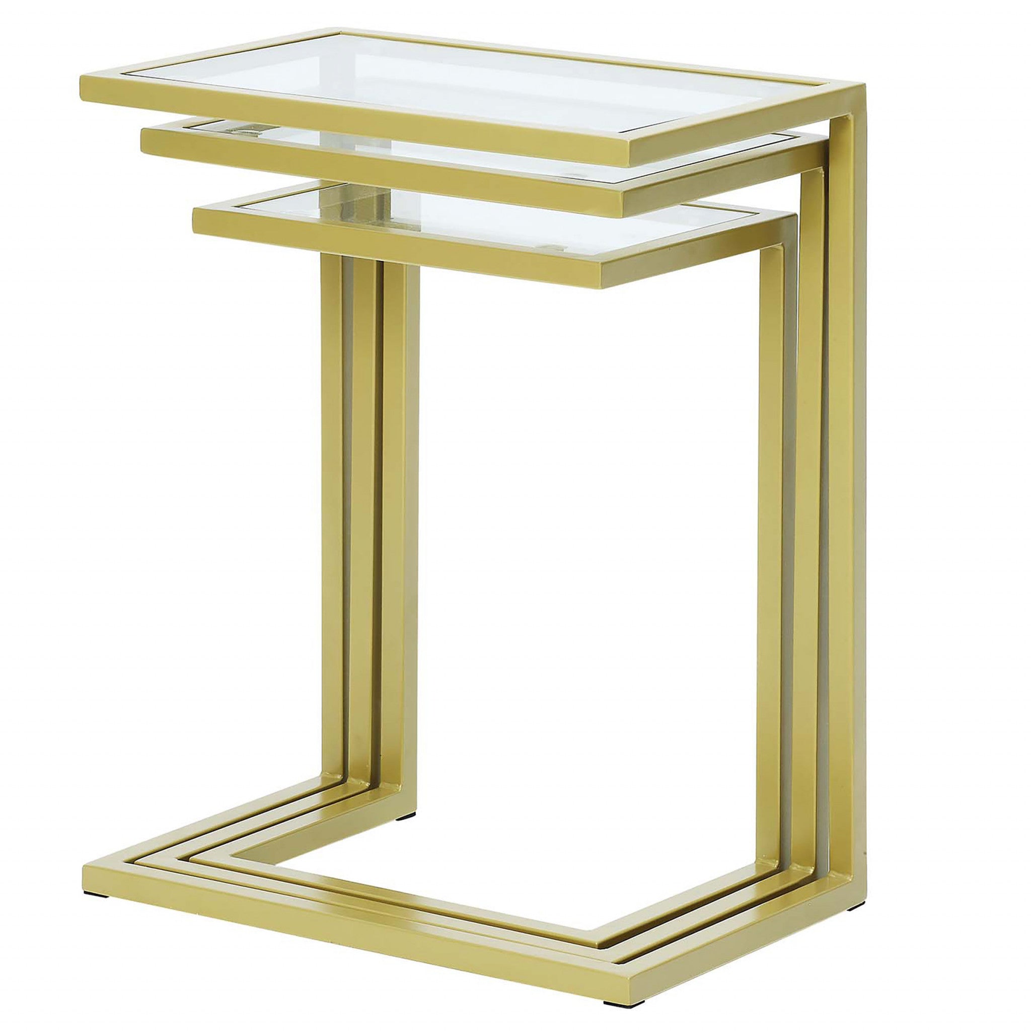 24" Chrome Glass Rectangular End Table Homeroots Living Room