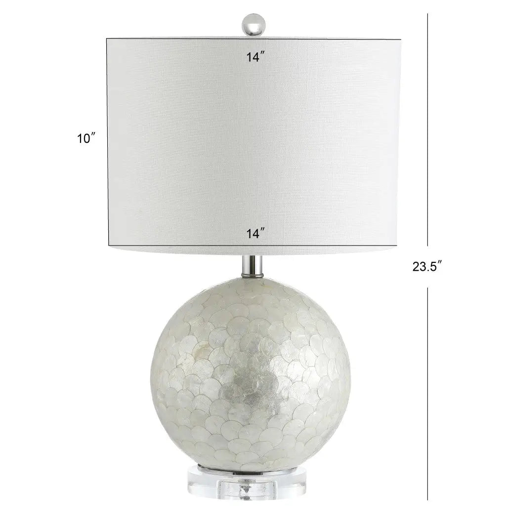 24" Clear Globe Lamp Base With Drum Shade Homeroots Lighting