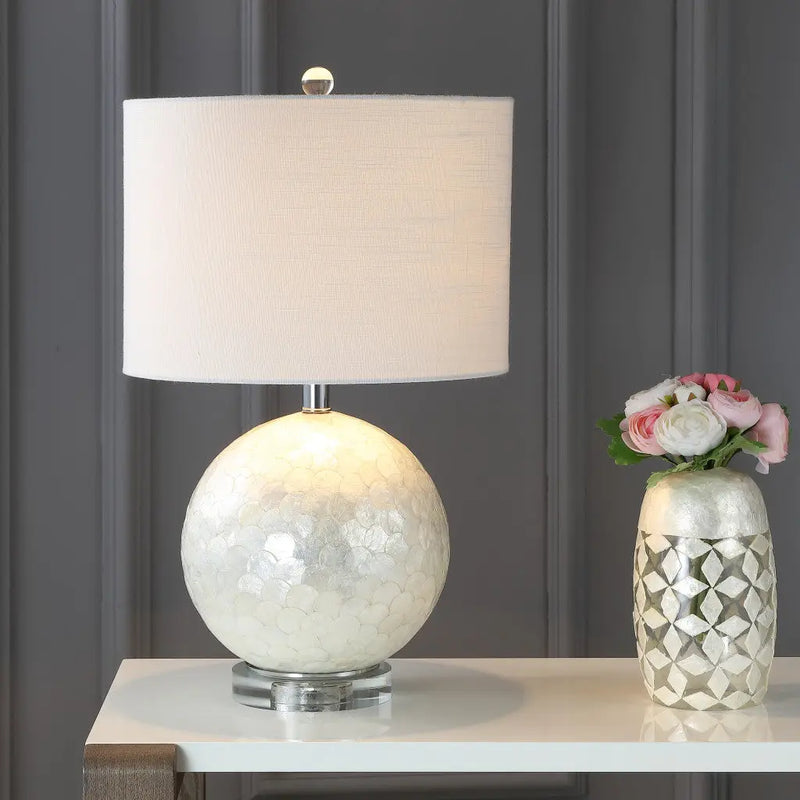 24" Clear Globe Lamp Base With Drum Shade Homeroots Lighting