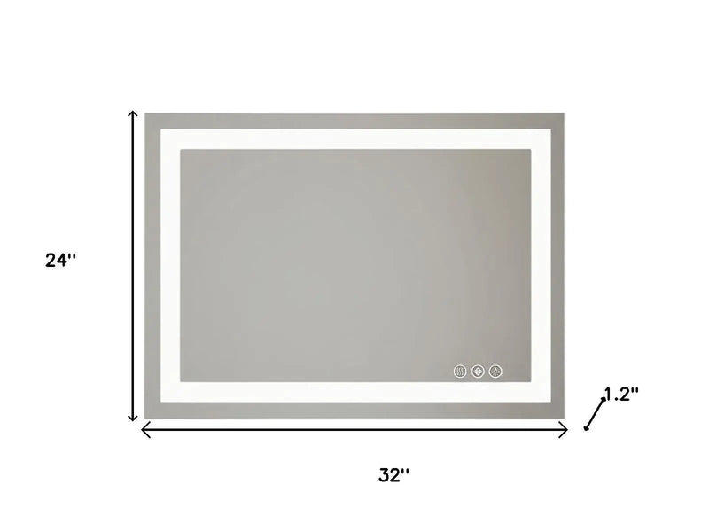 24" Clear Lighted Frameless Bathroom Vanity Mirror - GreatEagleInc