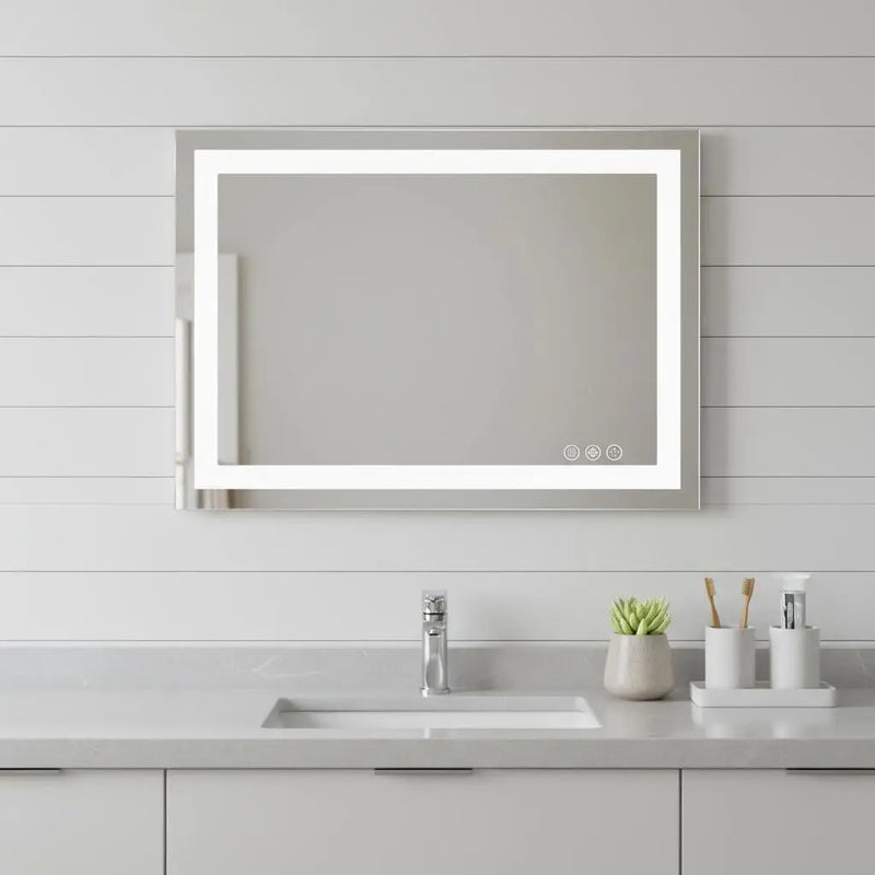 24" Clear Lighted Frameless Bathroom Vanity Mirror - GreatEagleInc
