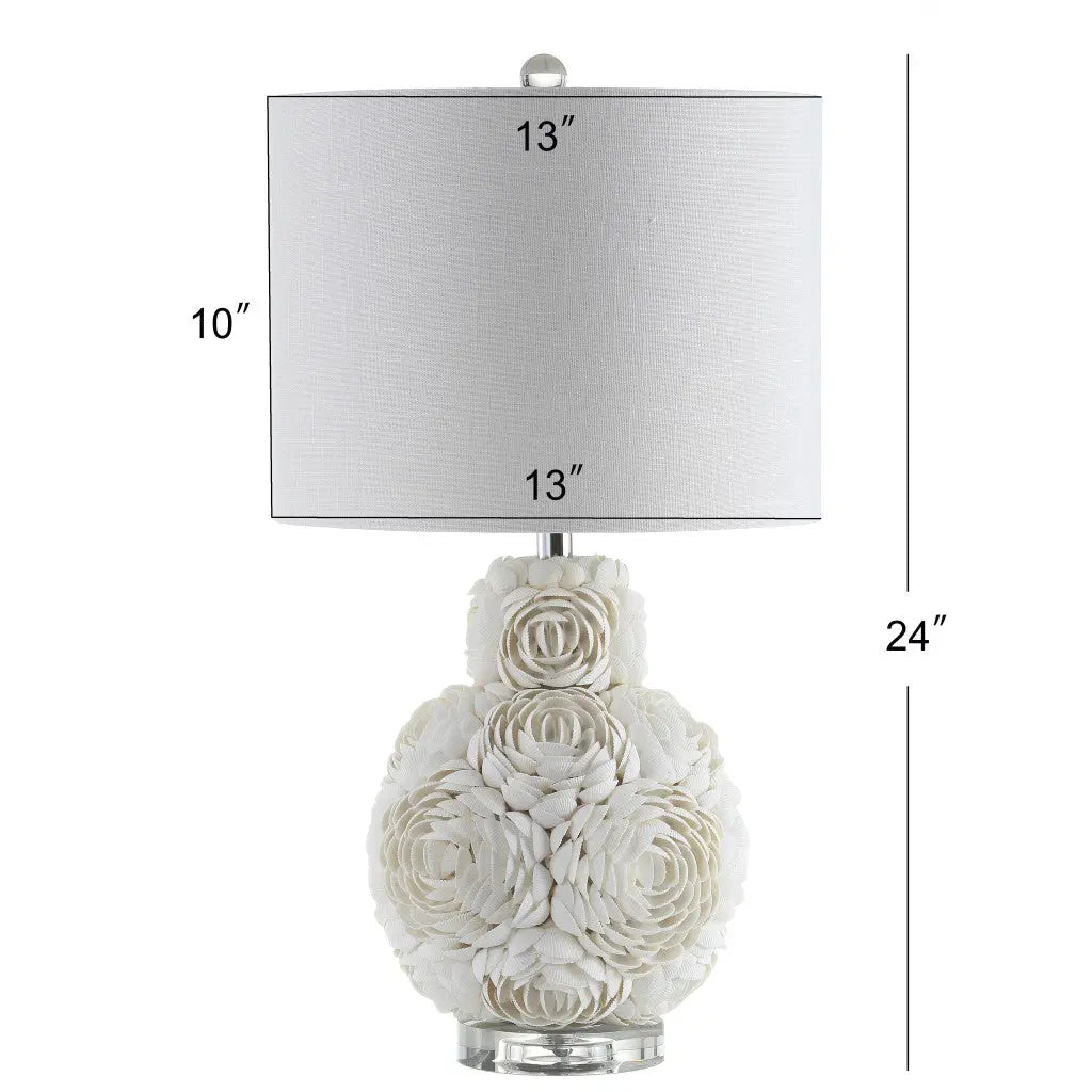 24" Clear Novelty Table Lamp With Drum Shade Homeroots Lighting