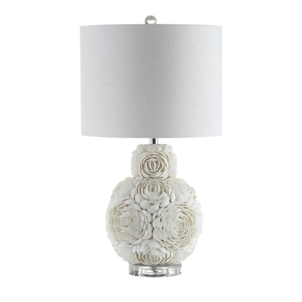 24" Clear Novelty Table Lamp With Drum Shade Homeroots Lighting