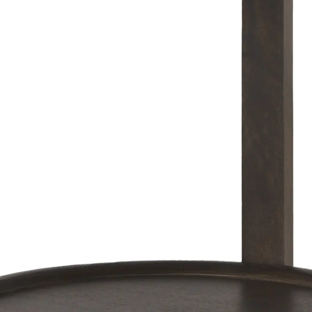 24" Dark Brown Solid Wood Tray Table Homeroots Living Room