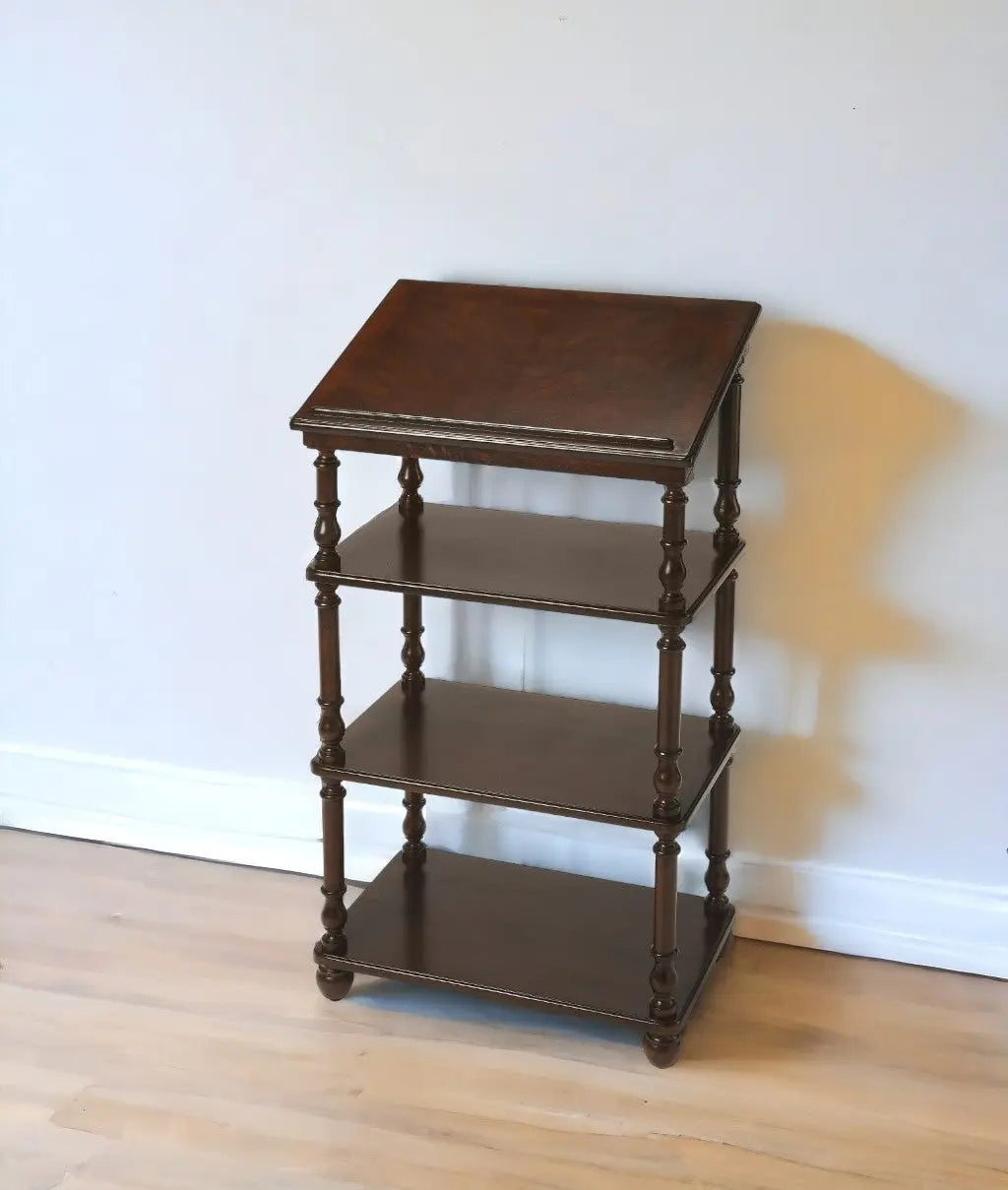 24" Dark Brown Standing Desk Homeroots Office