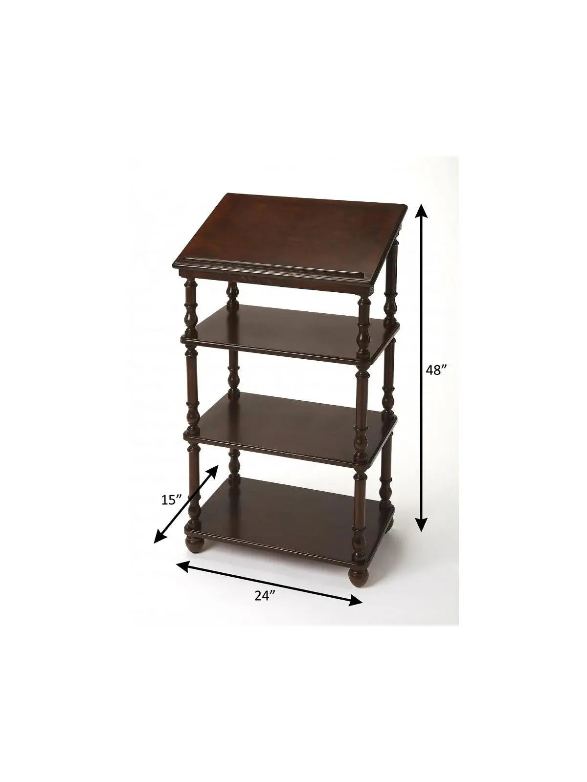 24" Dark Brown Standing Desk Homeroots Office