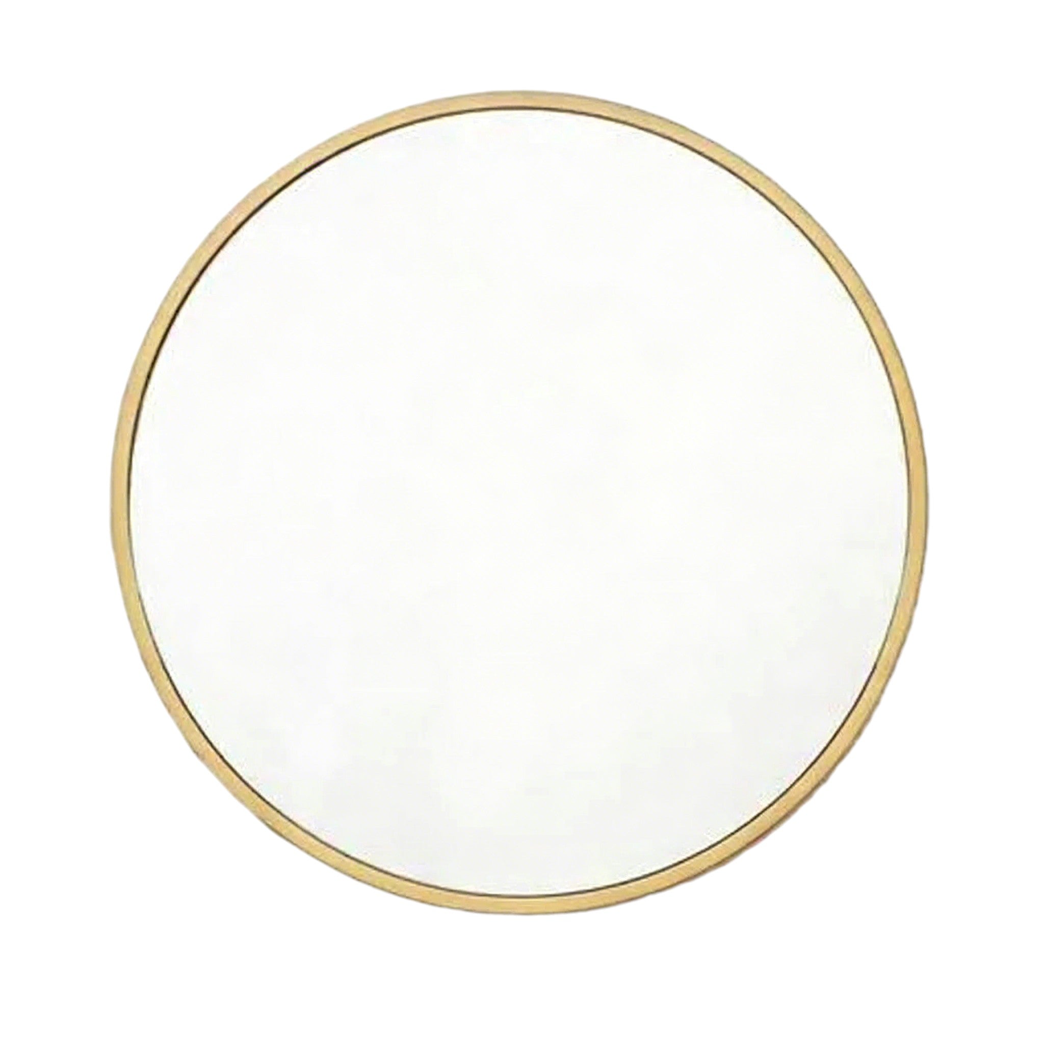 24" Gold Aluminum Round Framed Accent Mirror Homeroots Bed & Bath