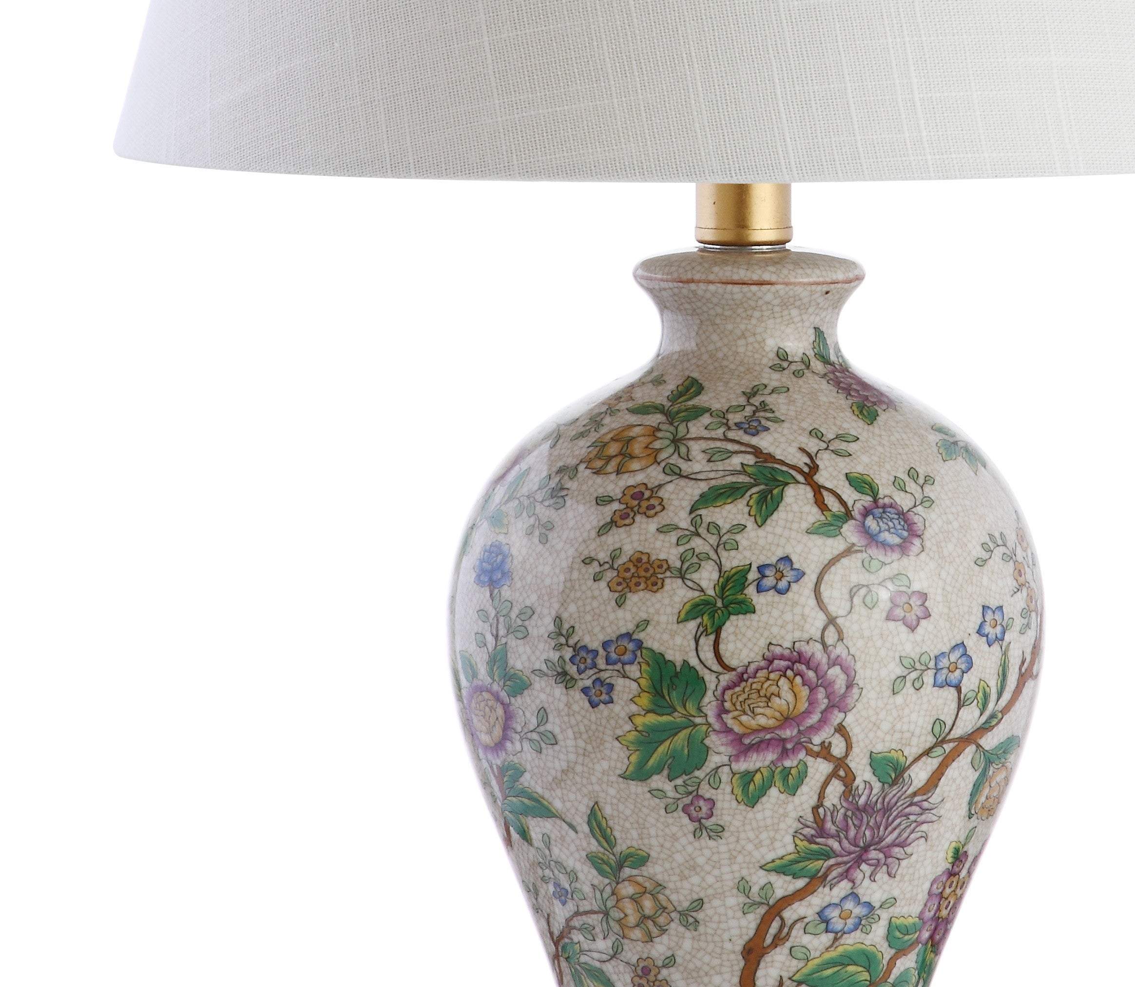 24" Gold And Off White Urn Table Lamp With Empire Shade Homeroots Lighting