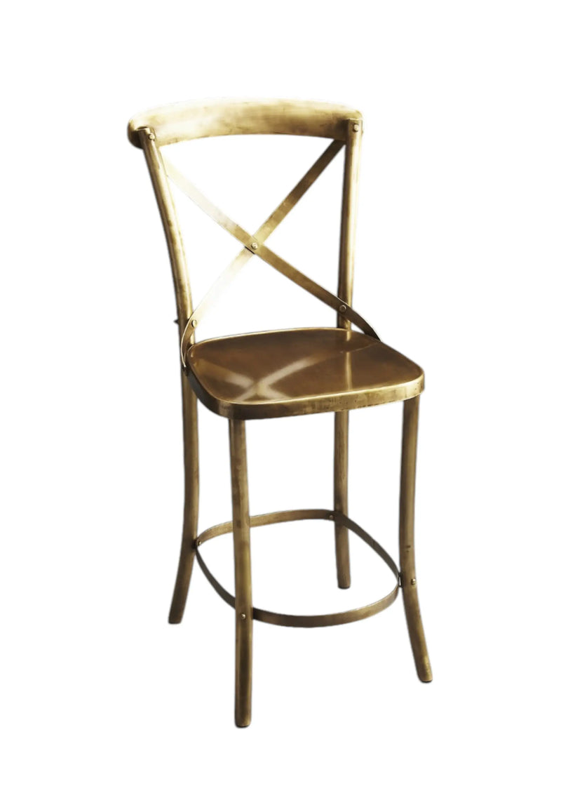 24" Gold Iron Bar Chair - GreatEagleInc
