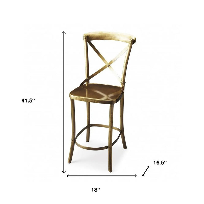 24" Gold Iron Bar Chair - GreatEagleInc