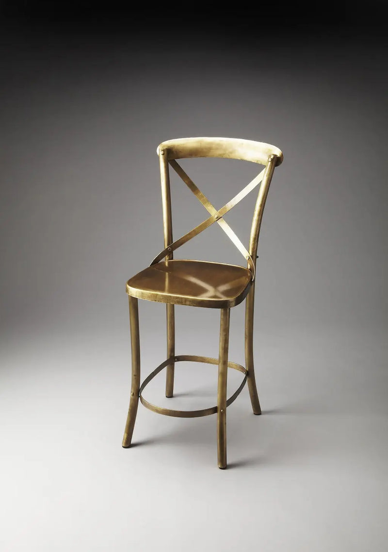 24" Gold Iron Bar Chair - GreatEagleInc