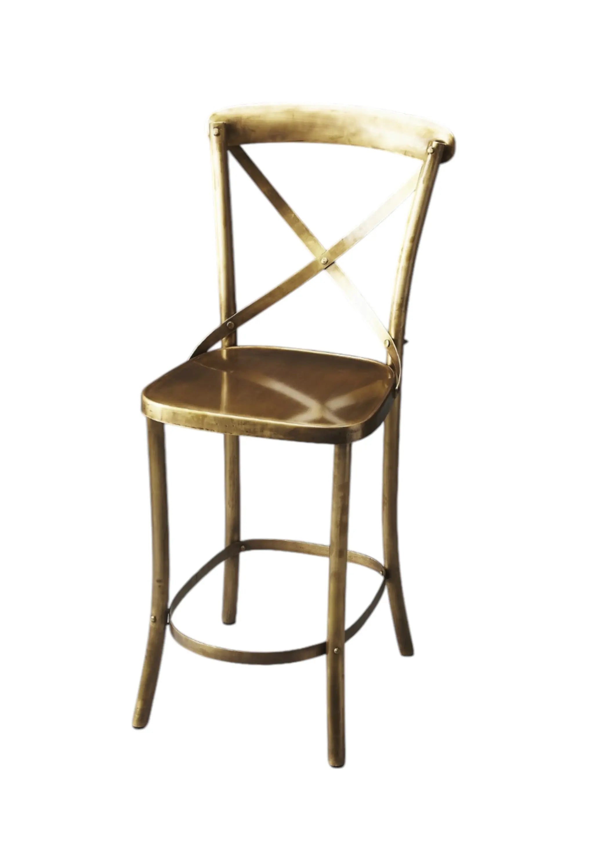 24" Gold Iron Bar Chair - GreatEagleInc