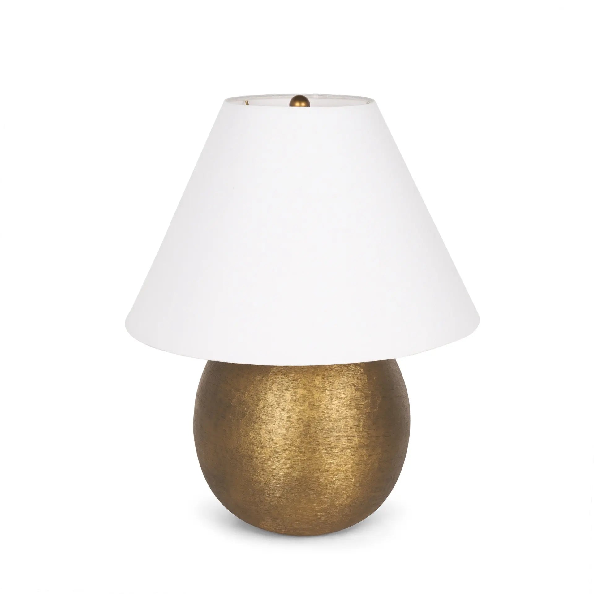 24" Gold Round Bedside Lamp With Empire Shade Homeroots Lighting